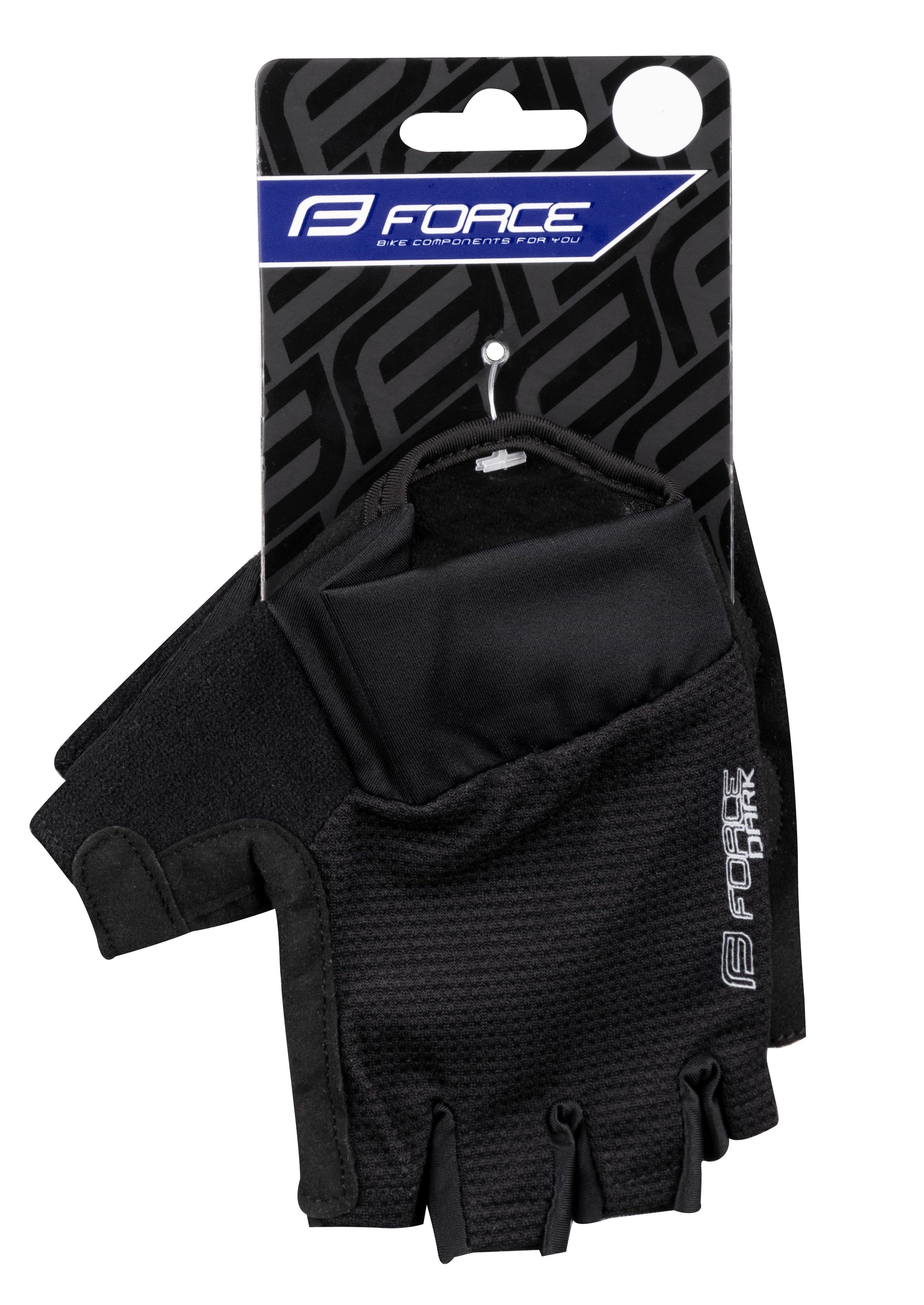 FORCE Fahrradhandschuhe Handschuhe FORCE DARK schwarz