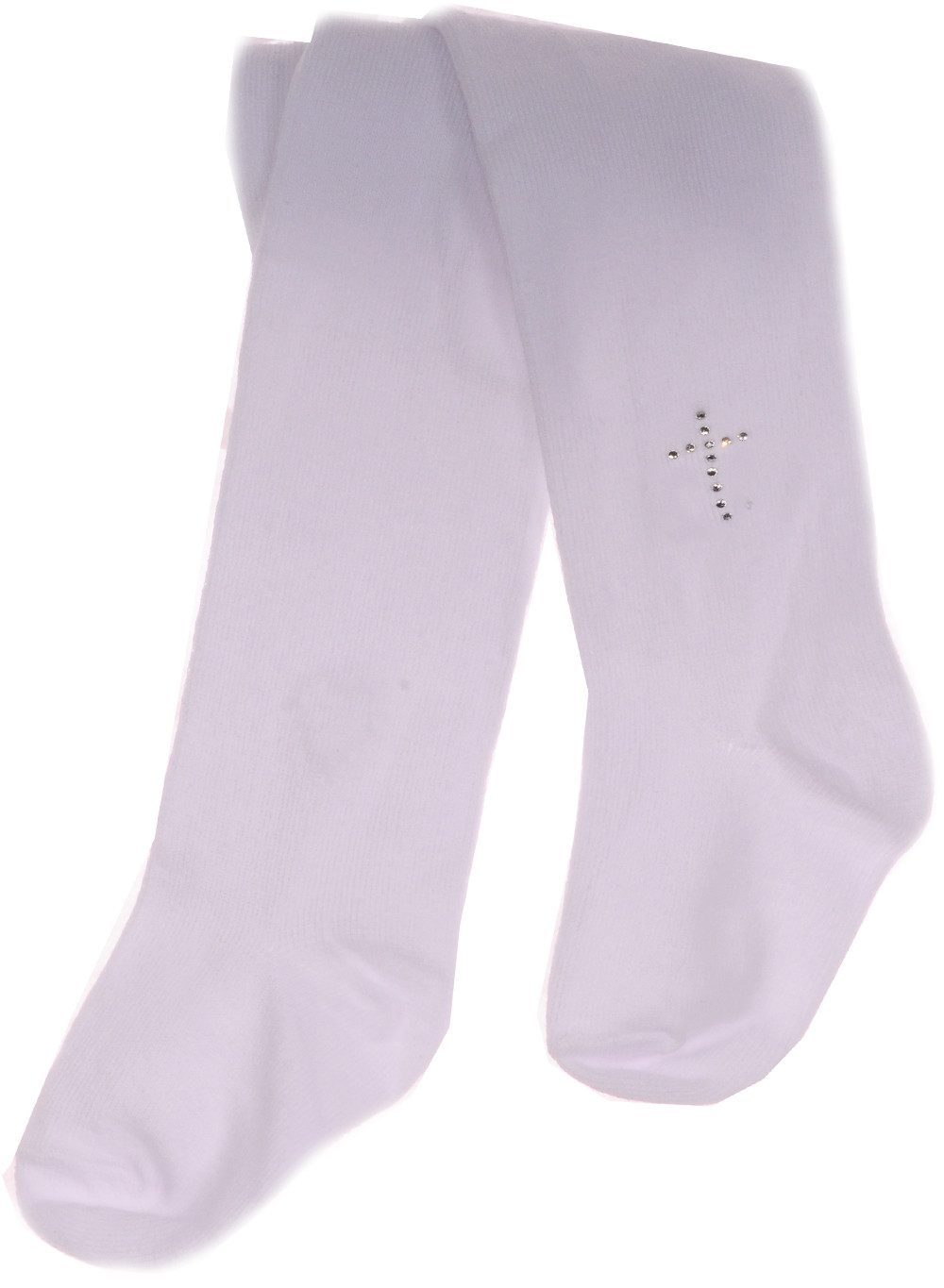 La Bortini Strumpfhose Baby Strumpfhose in Weiß mit Kreuzchen aus weicher Baumwolle, 44 50 56 62 68 74 80 86