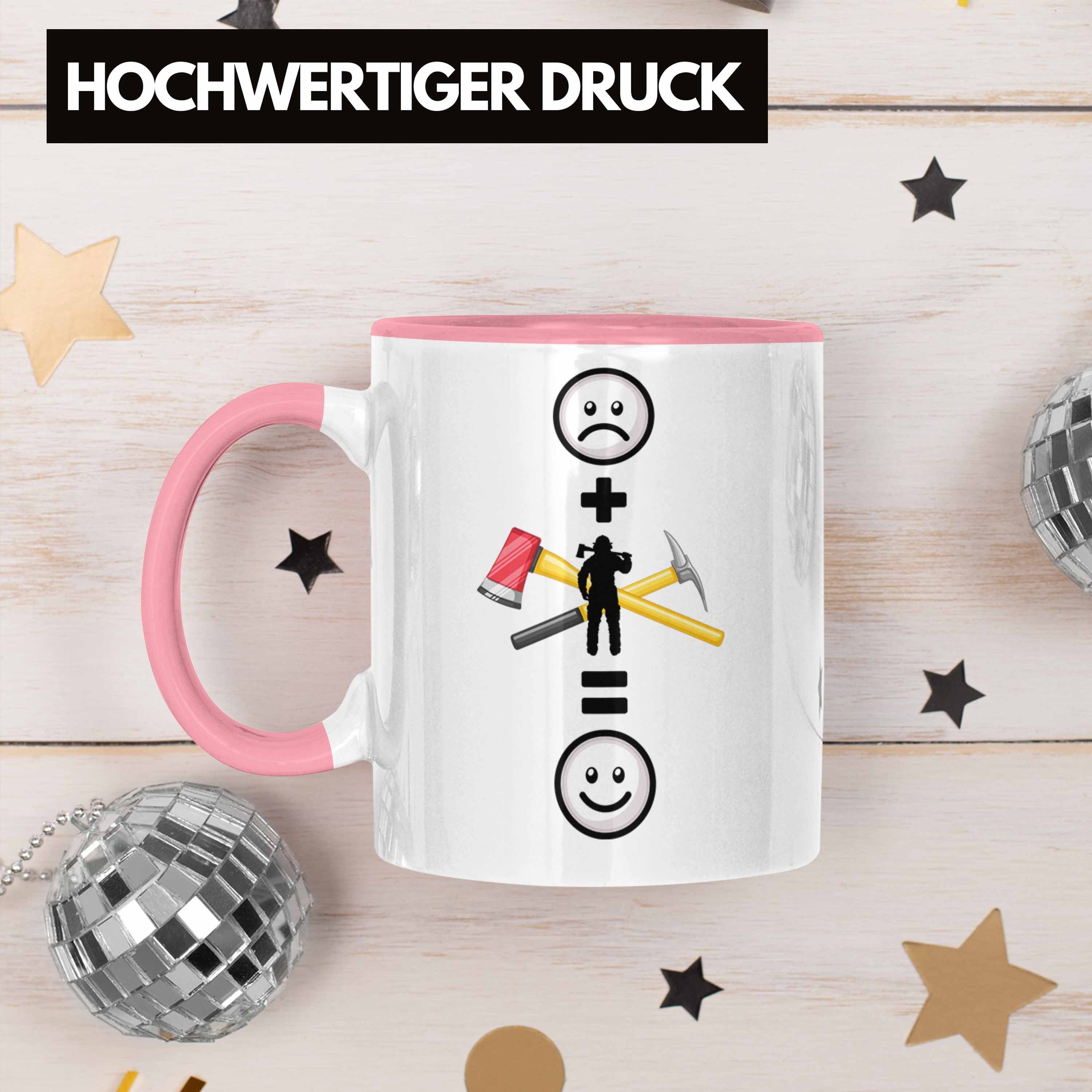 Lustige Geschenk Tasse Geschenkidee Trendation Tasse für Rosa :(F Feuerwehr Feuerwehrmann