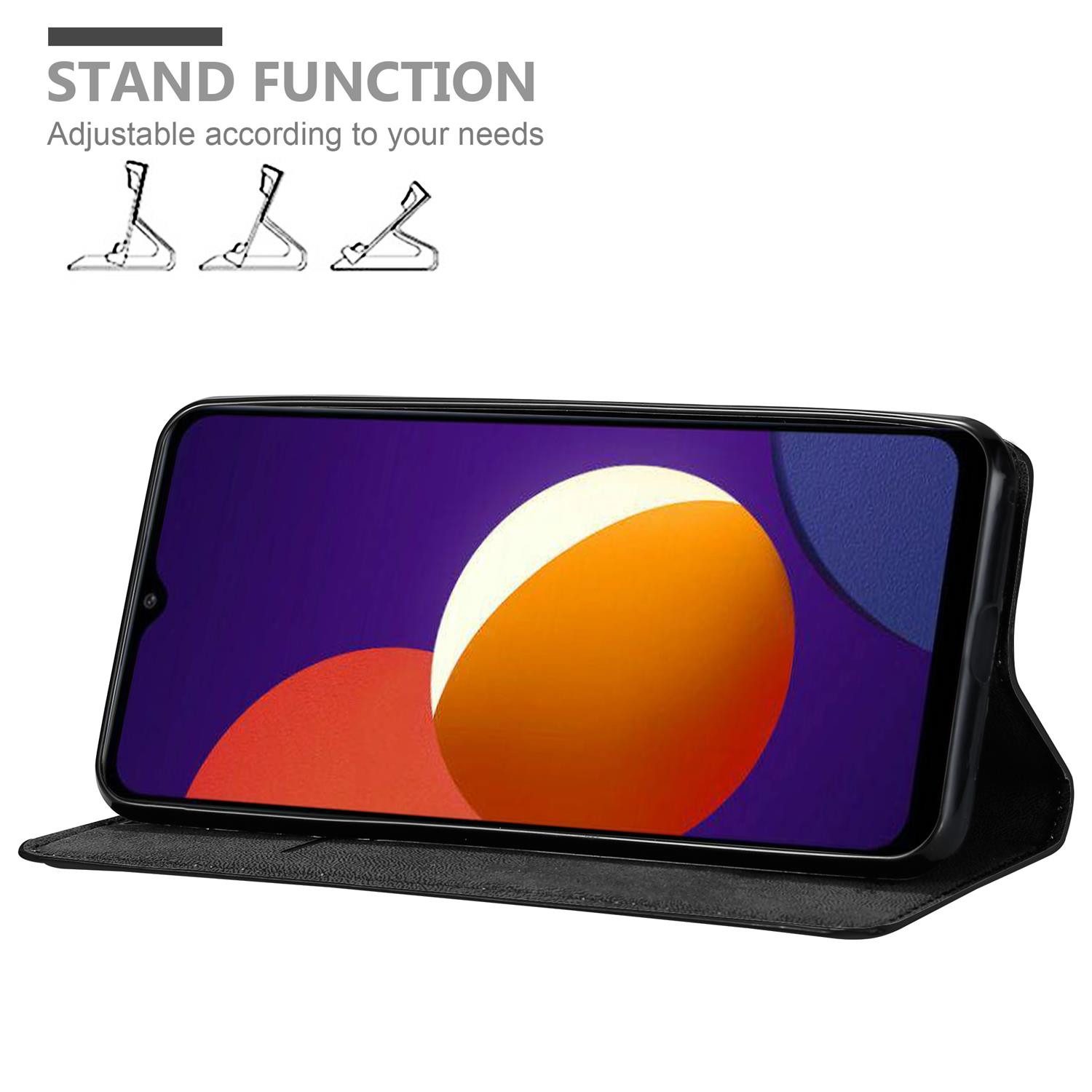 Cadorabo Handyhülle für Samsung Galaxy A12 / M12 Hülle Samsung Galaxy A12 / M12, Hülle Schutzhülle mit Standfunktion, Magnetverschluss und Kartenfach