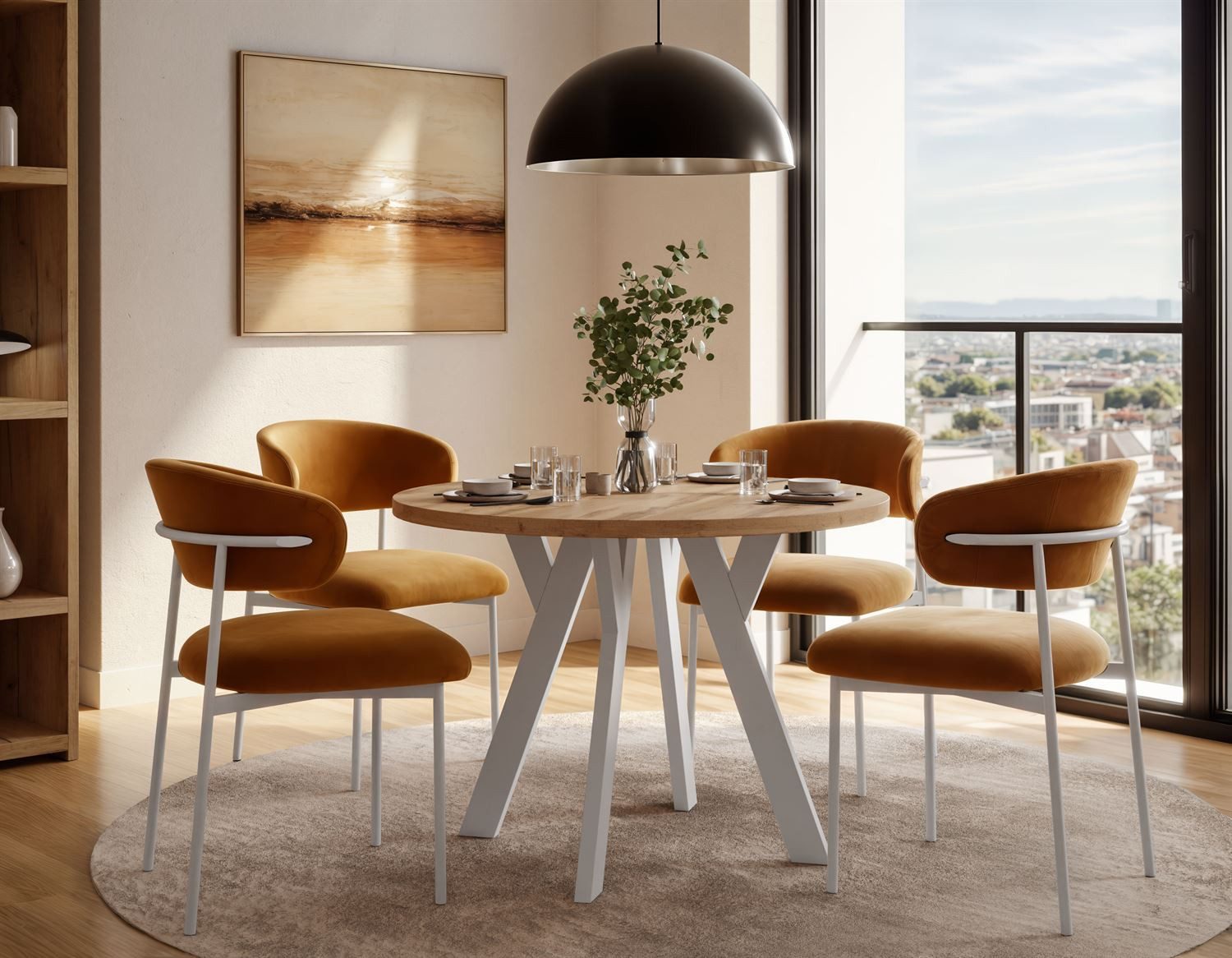 Lookway Esstisch VOLTA LOFT Runder ausziehbarer günstig online kaufen