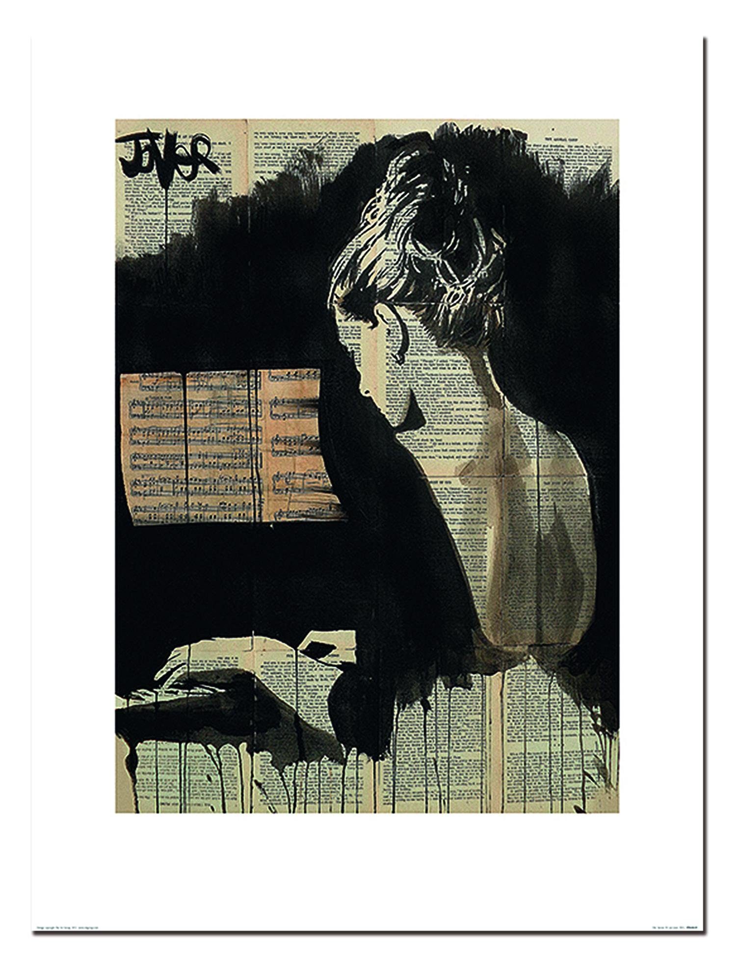 PYRAMID Kunstdruck Loui Jover Kunstdruck Her Sonata 30 x 40 cm