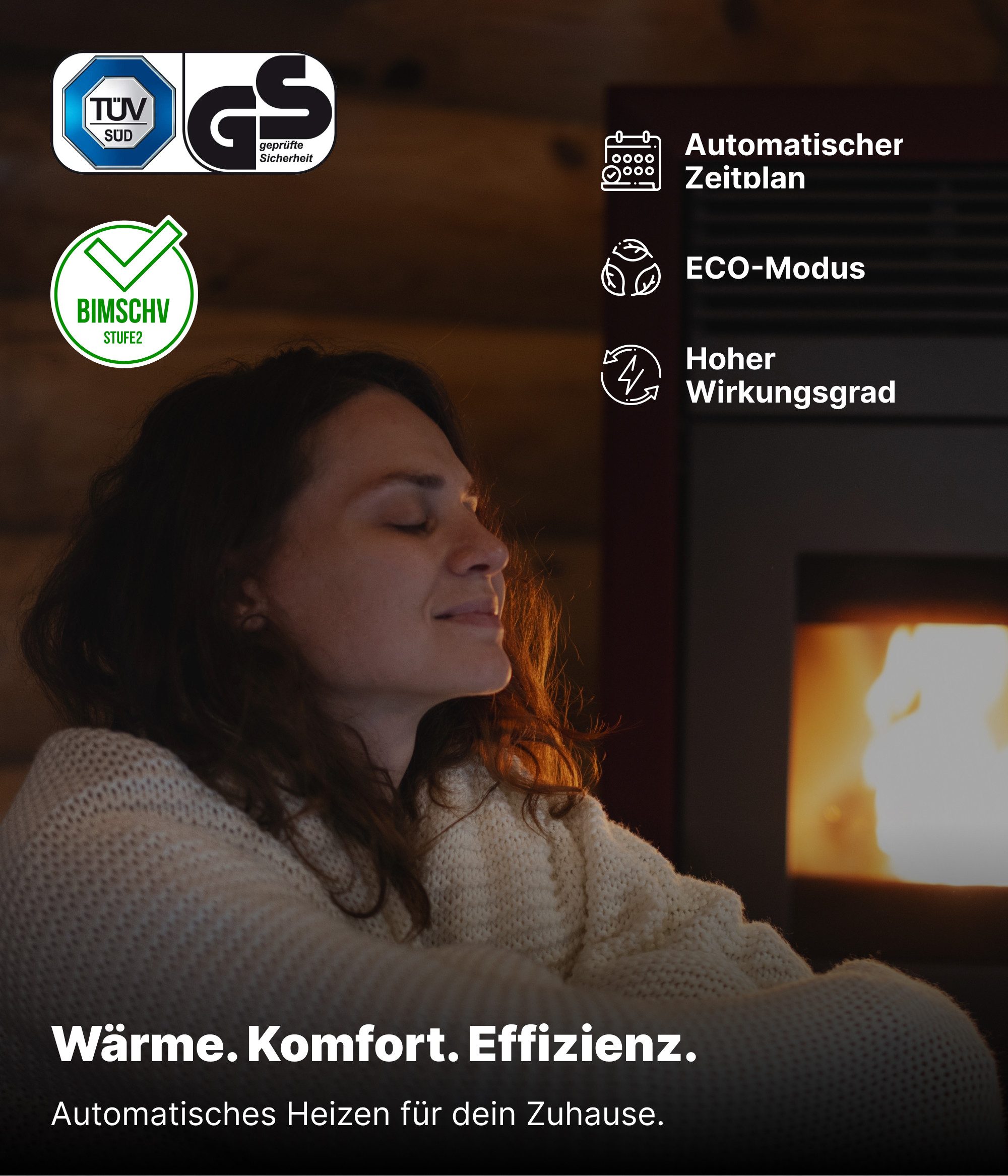 NEMAXX Pellet Stove P9_Pellet Stove_black