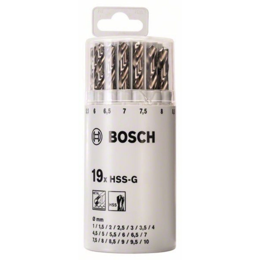 BOSCH Metallbohrer Bosch 2607018361 19-teilig - Metallbohrer-Set - grau, (Set)