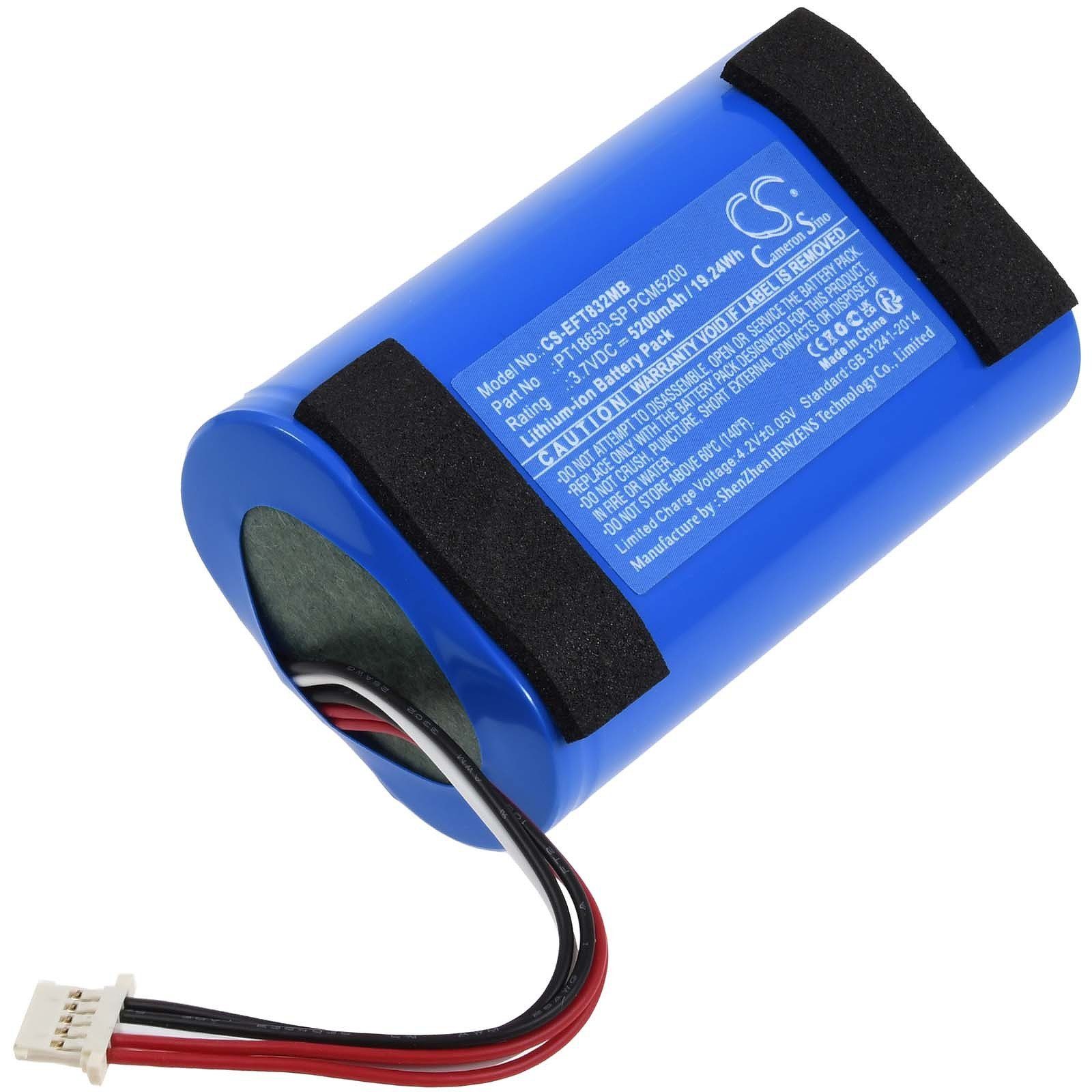 Powery Akku für eufy Typ PT18650-SP PCM5200 Akku 5200 mAh (3.7 V)