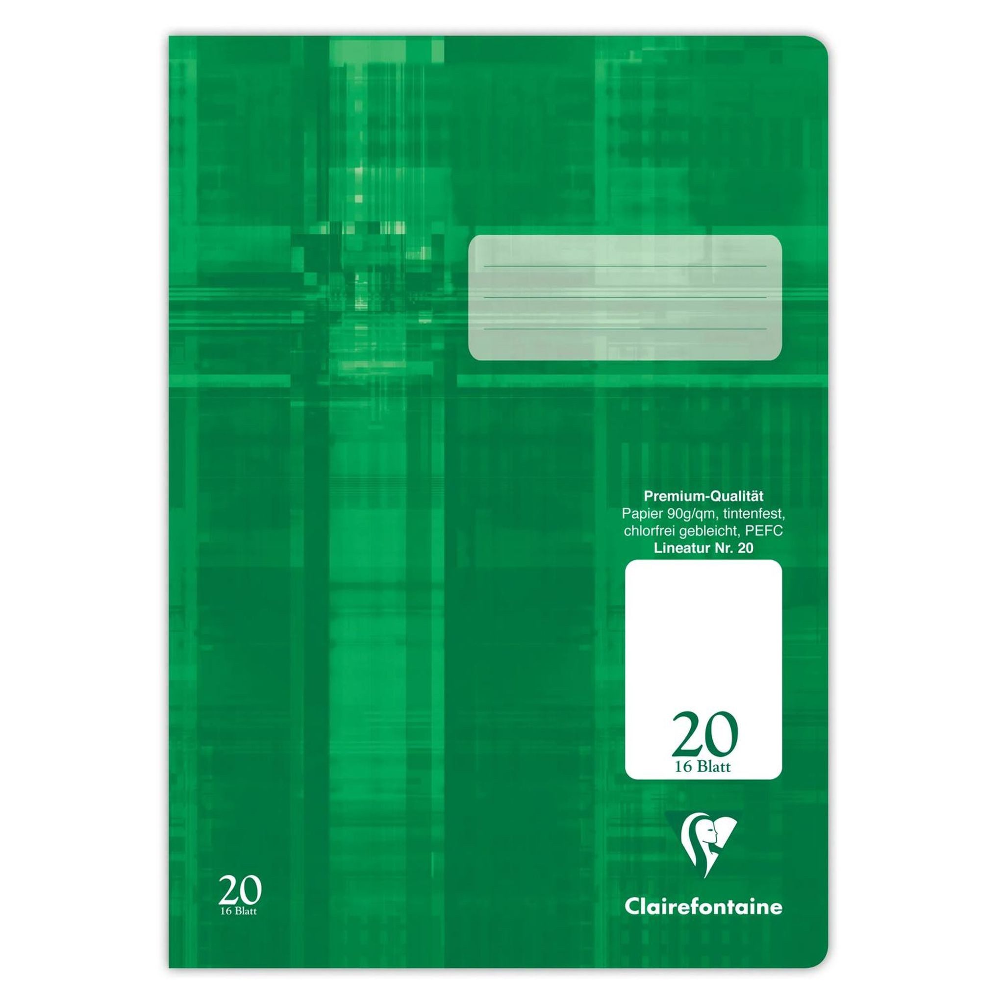 CLAIREFONTAINE Schulheft Clairefontaine Heft A4 Premium blanco 16Bl