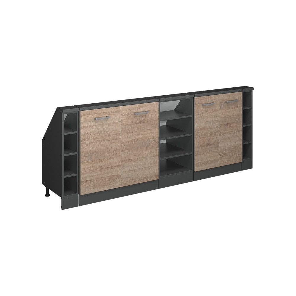 Vicco Unterschrank R-Line, Sonoma/Anthrazit, 215 cm günstig online kaufen