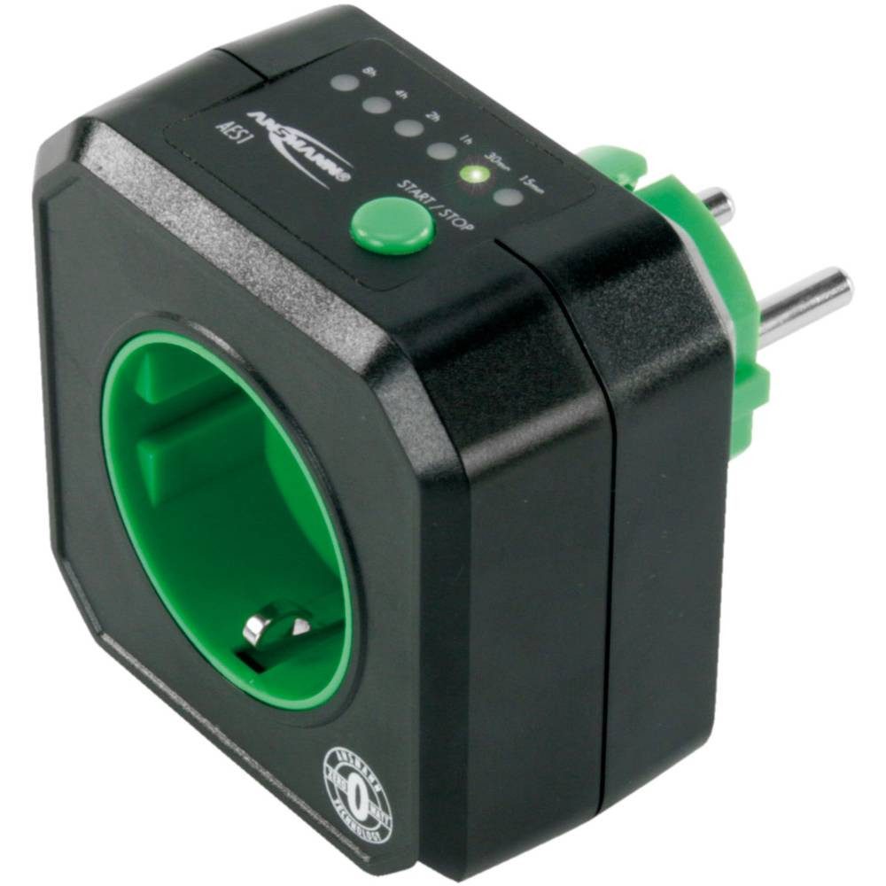 ANSMANN AG Zeitschaltuhr Timersteckdose mit Energiesparfunktion 5024063, Digital