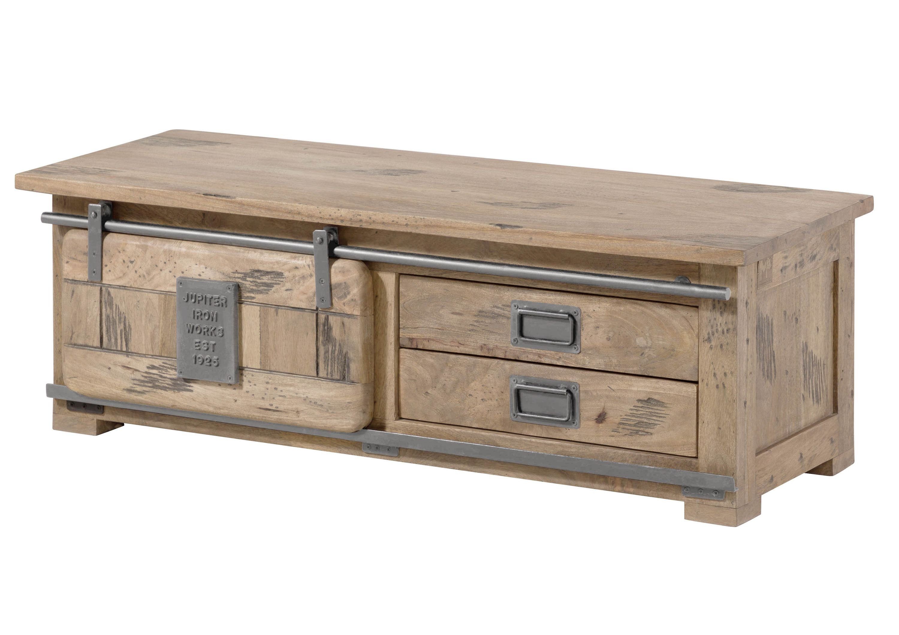 Massivmoebel24 Schuhbank (Garderobenbank Mango 120x45x40 whitewash günstig online kaufen