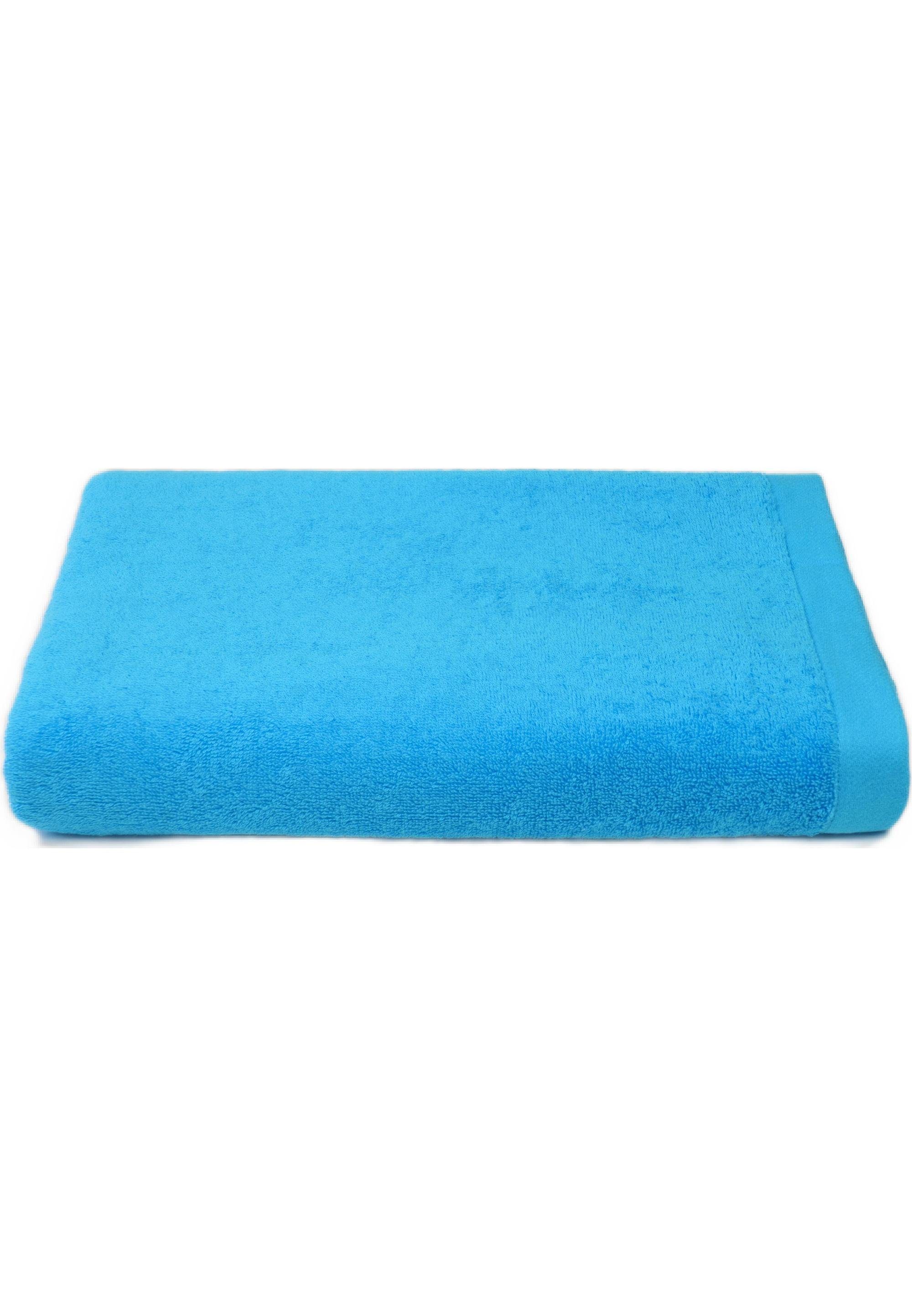 grace grand spa Duschtuch Absolut, (1-St), mit breiter Abschlusskante blau