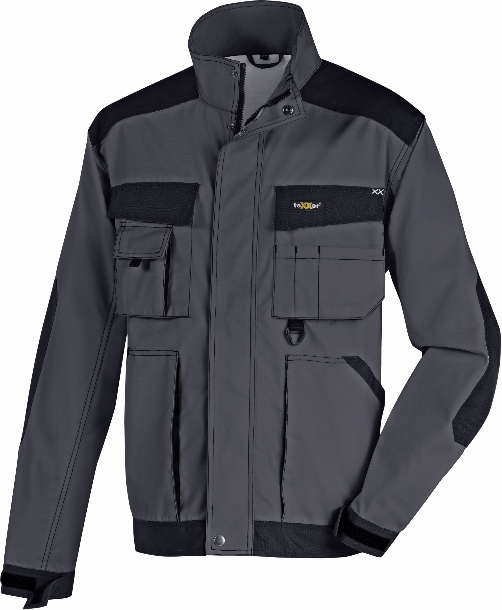 Arbeitsjacke Canvas (270 g/m) Bundjacke grau/schwarz Gr. S