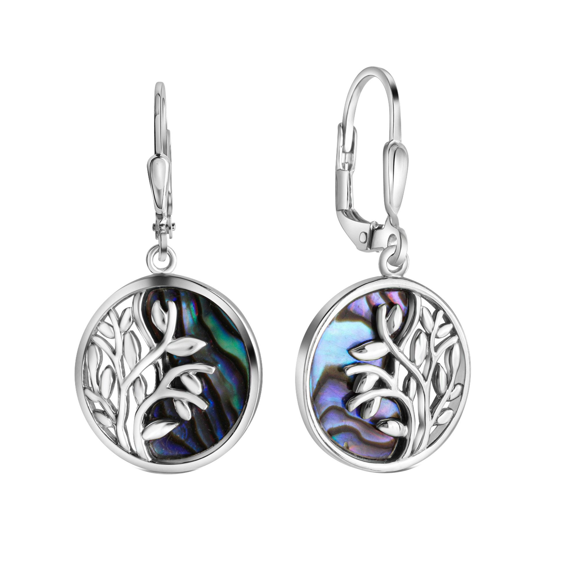 Vivance Paar Ohrhänger 925-Sterling Silber rhodiniert Abalone günstig online kaufen