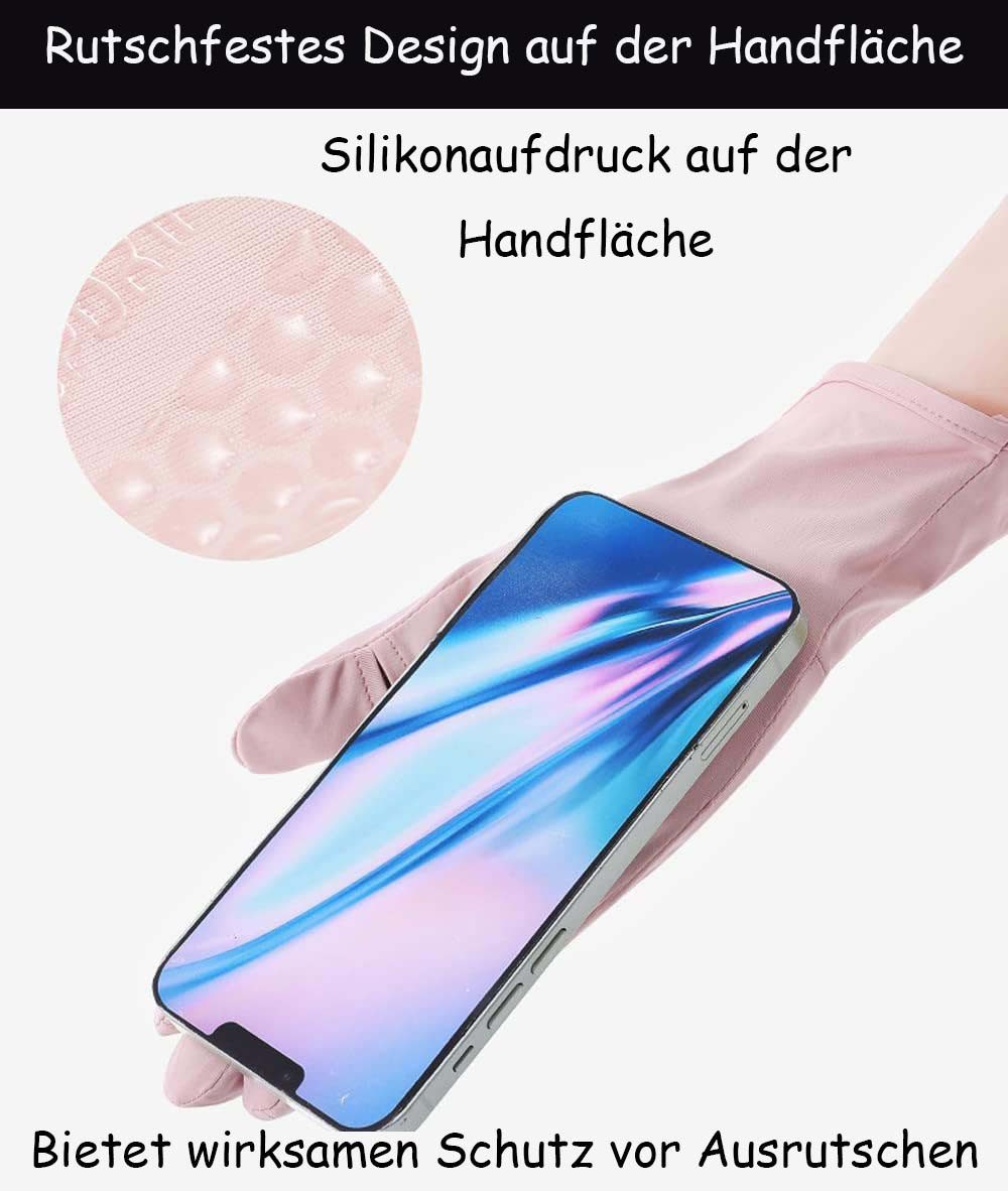 Zaewry Fahrradhandschuhe Rutschfeste UV-Schutz-Handschuhe für Damen,Atmungsaktiv und leicht