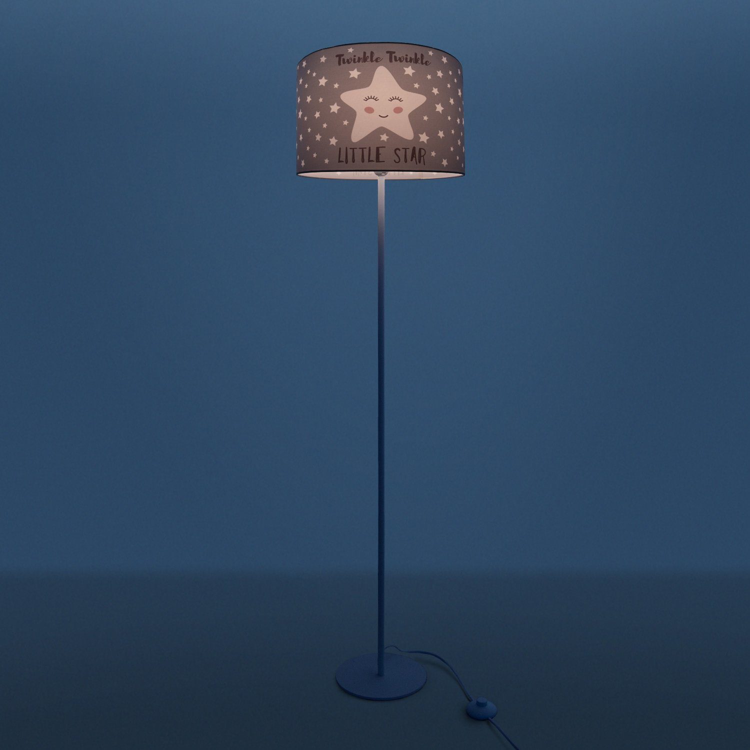 Paco Home Stehlampe Aleyna 105, Deko Kinderlampe ohne LED Sternen-Motiv, Lampe E27 Leuchtmittel, Kinderzimmer