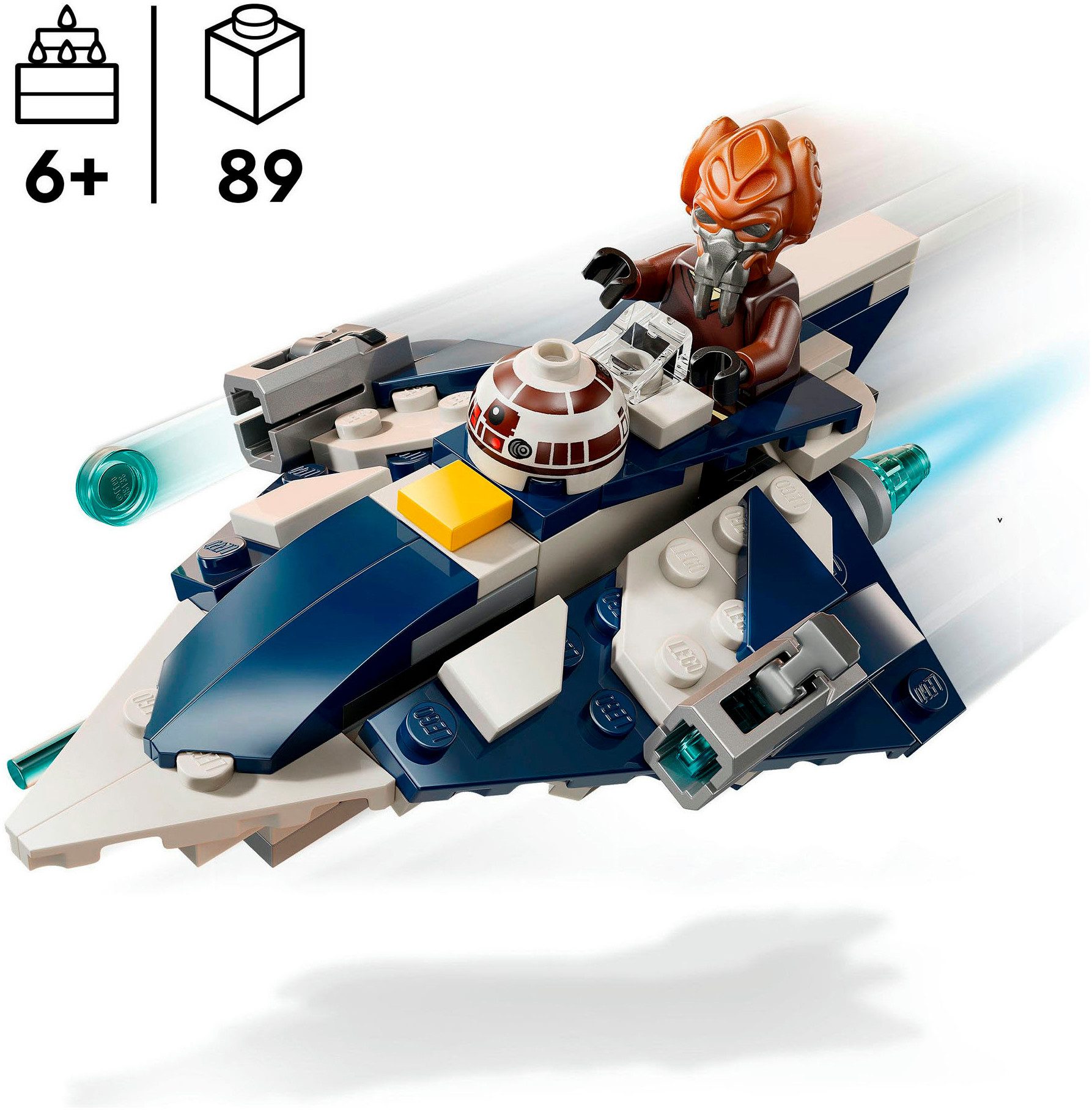 LEGO® Plo Koons Jedi Starfighter Microfighter (75400), LEGO Star Wars™ Konstruktionsspielsteine, (89 St), Made in Europe