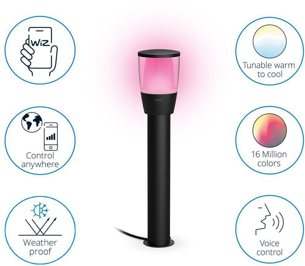 WiZ LED Sockelleuchte Elpas Sockel Starter Kit Tunable White&Color 300lm, LED fest integriert
