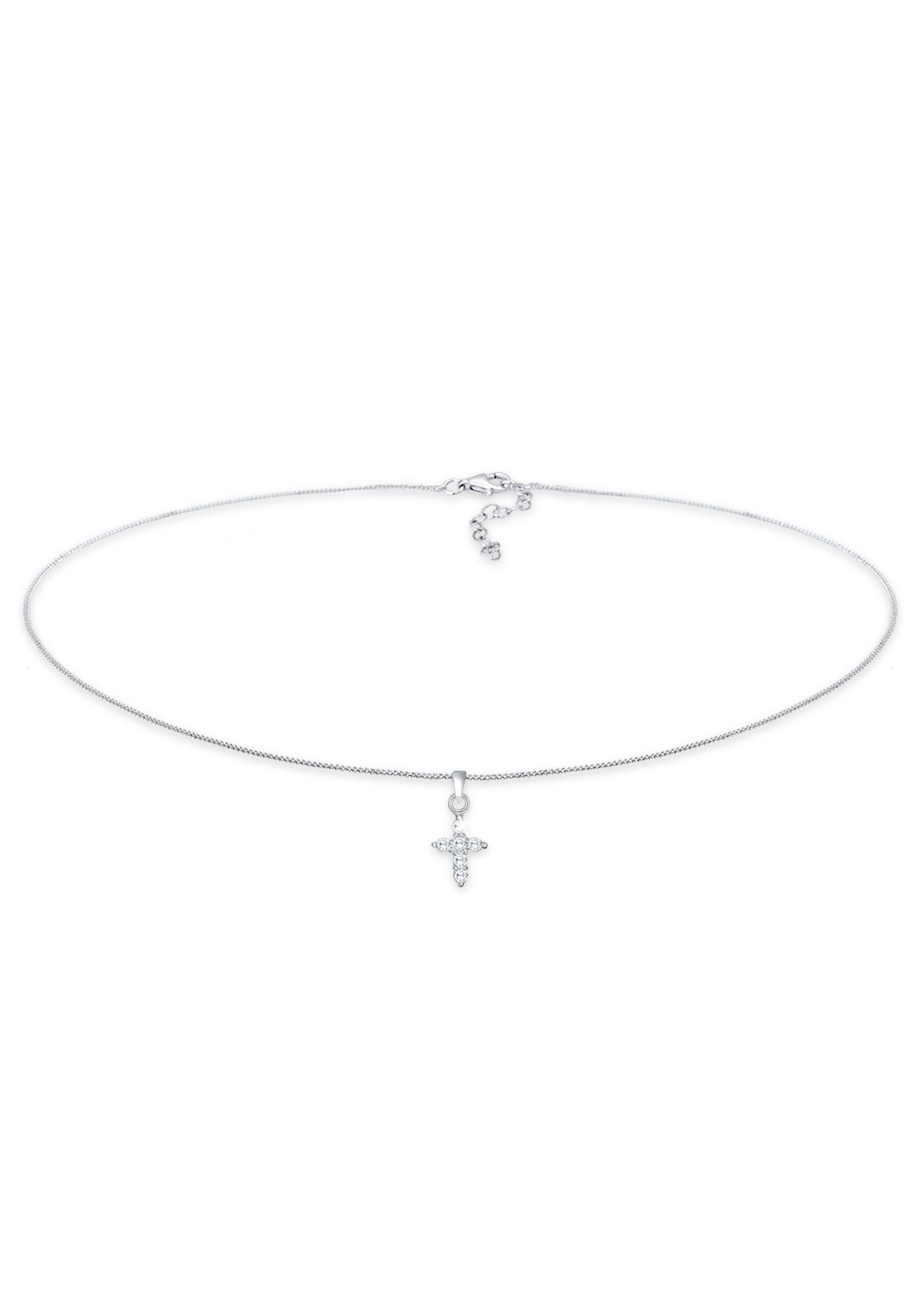 Elli Collier Choker Kreuz Religion Zirkonia 925 Silber günstig online kaufen