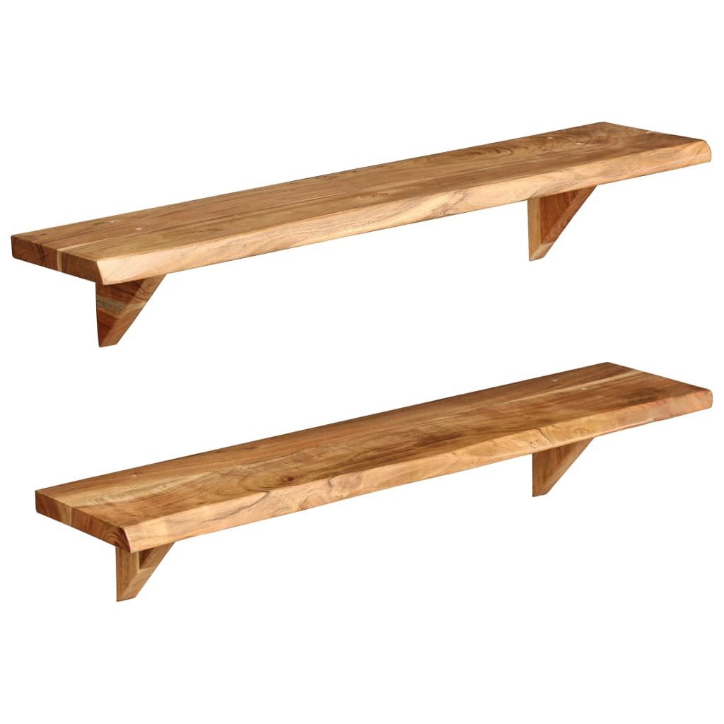 Wandregal Wandregale 2 Stk 90 x 20 x 16 cm Massivholz Akazie