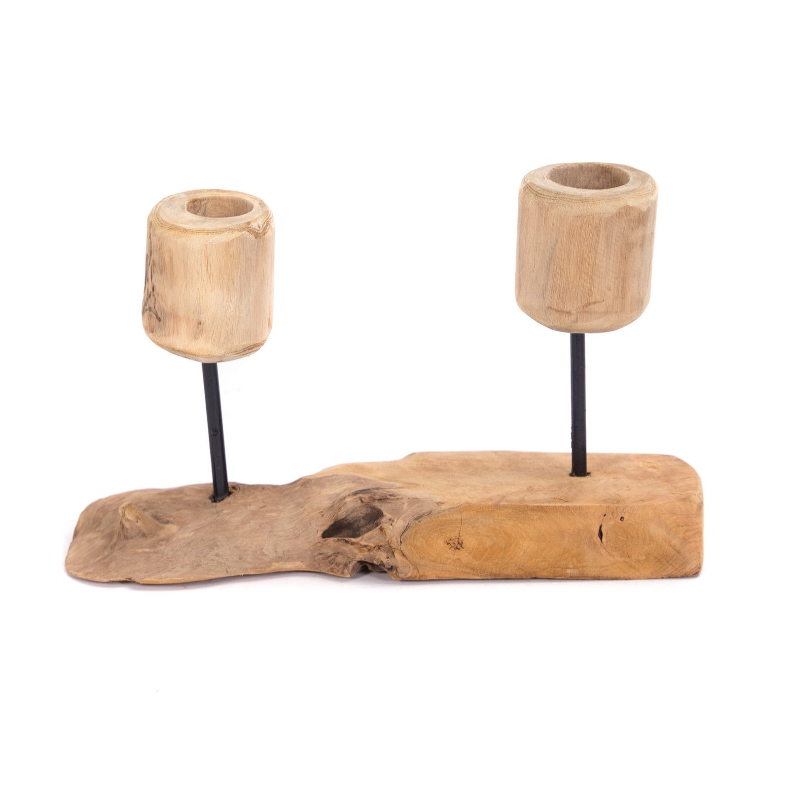 CREEDWOOD Kerzenständer KERZENHALTER "2 LIGHTS", vintage Wurzelholz Kerzenständer