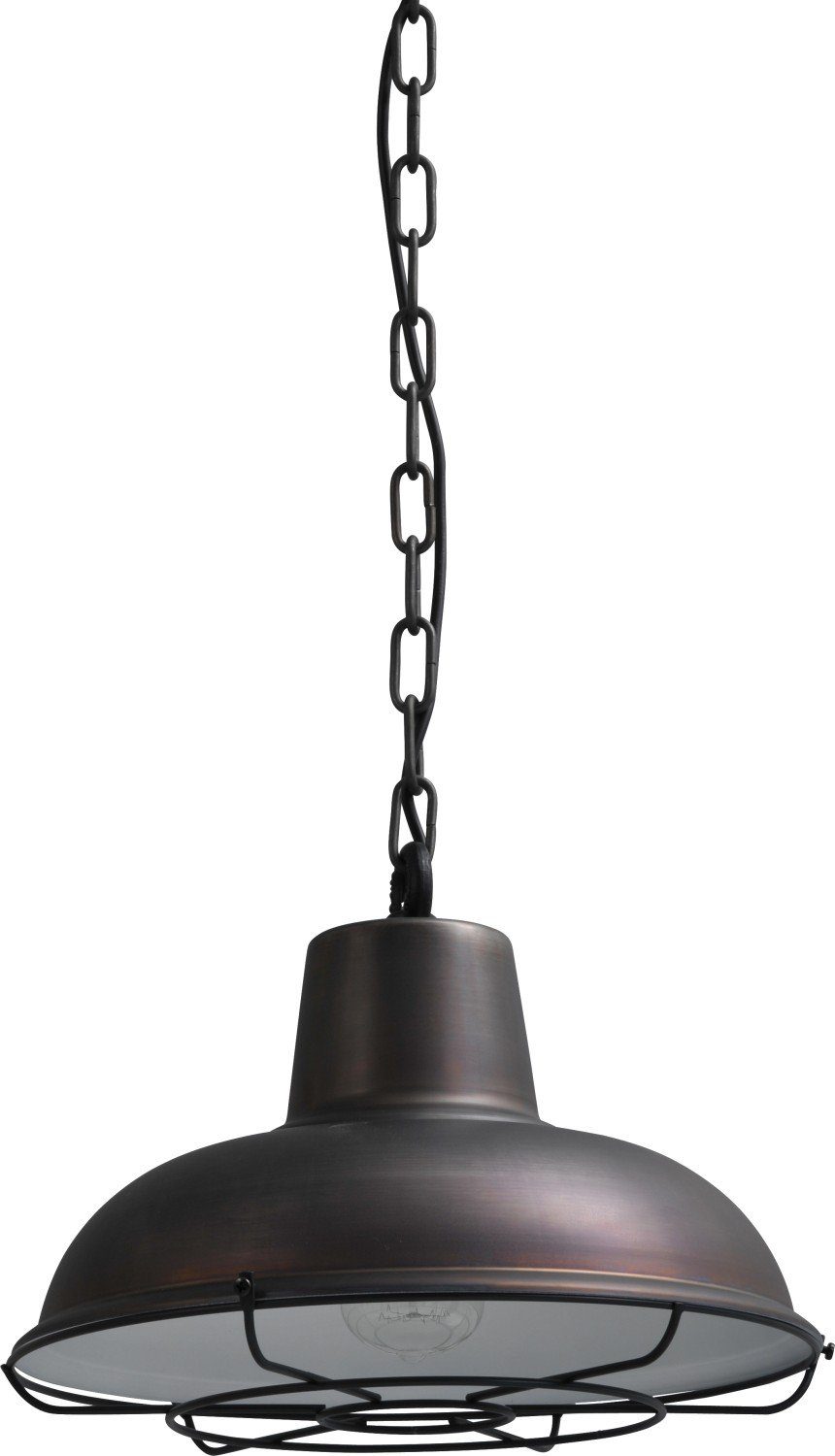 Licht-Erlebnisse Pendelleuchte DI PANNA, ohne Leuchtmittel, Hängeleuchte Küche Esstisch Grau E27 Ø 36 cm Metall Industrie Design