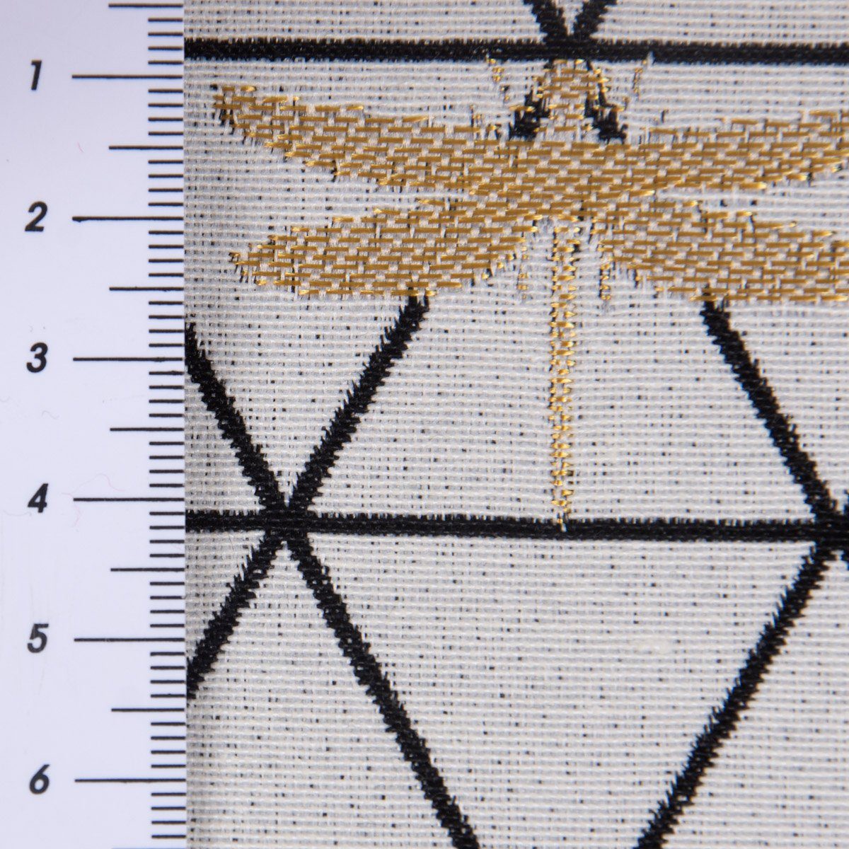 Vorhang SCHÖNER LEBEN. handmade, St), 245cm, vorgewaschen Dreiecke SCHÖNER Germany, made LEBEN., schwarz Vorhang blickdicht, weiß gold in Smokband (1 Libelle