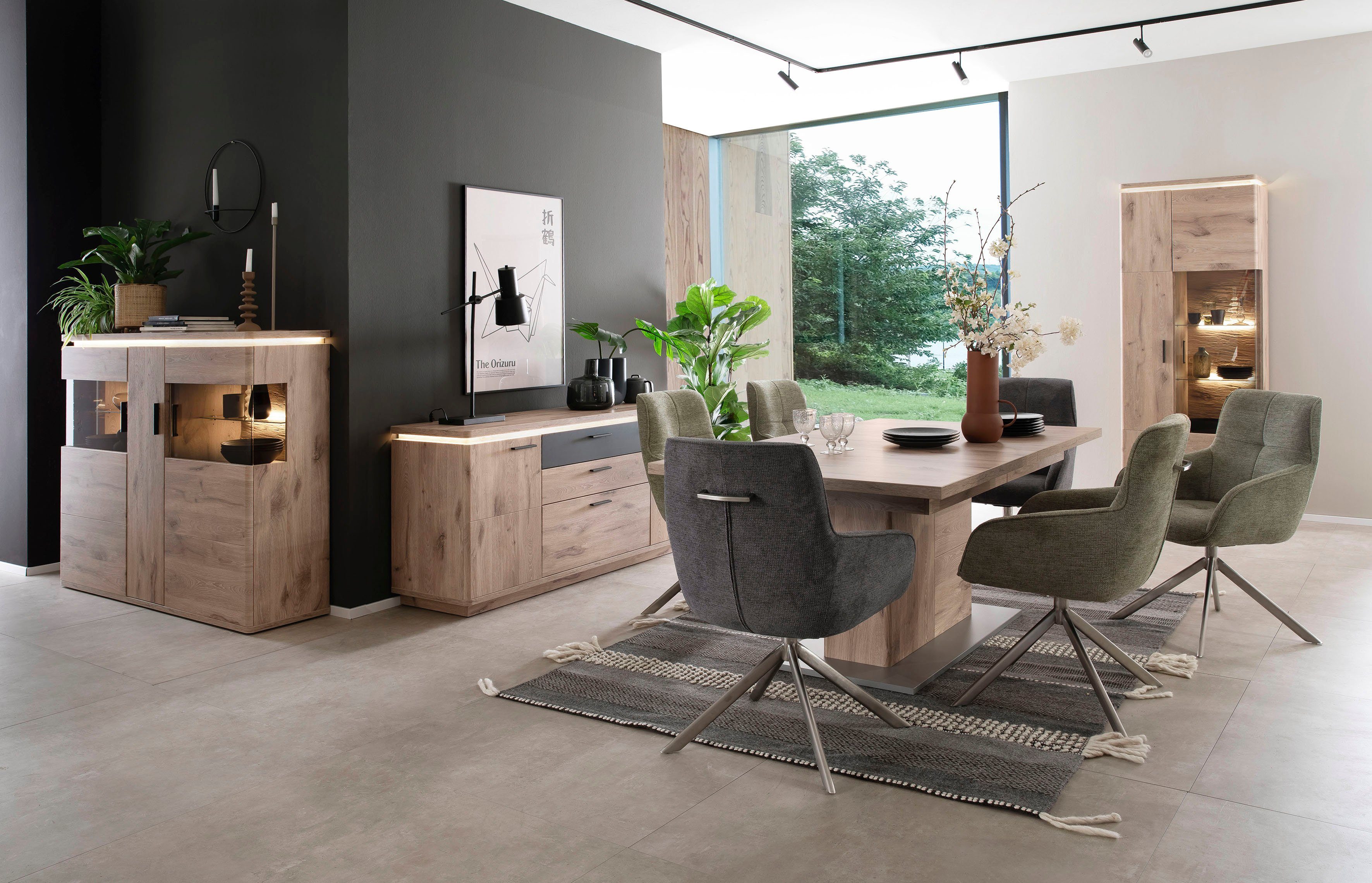 MCA furniture 4-Fußstuhl Xativa (2 cm mit Olive Nivellierung, 180°drehbar 49 Komfortsitzhöhe St)