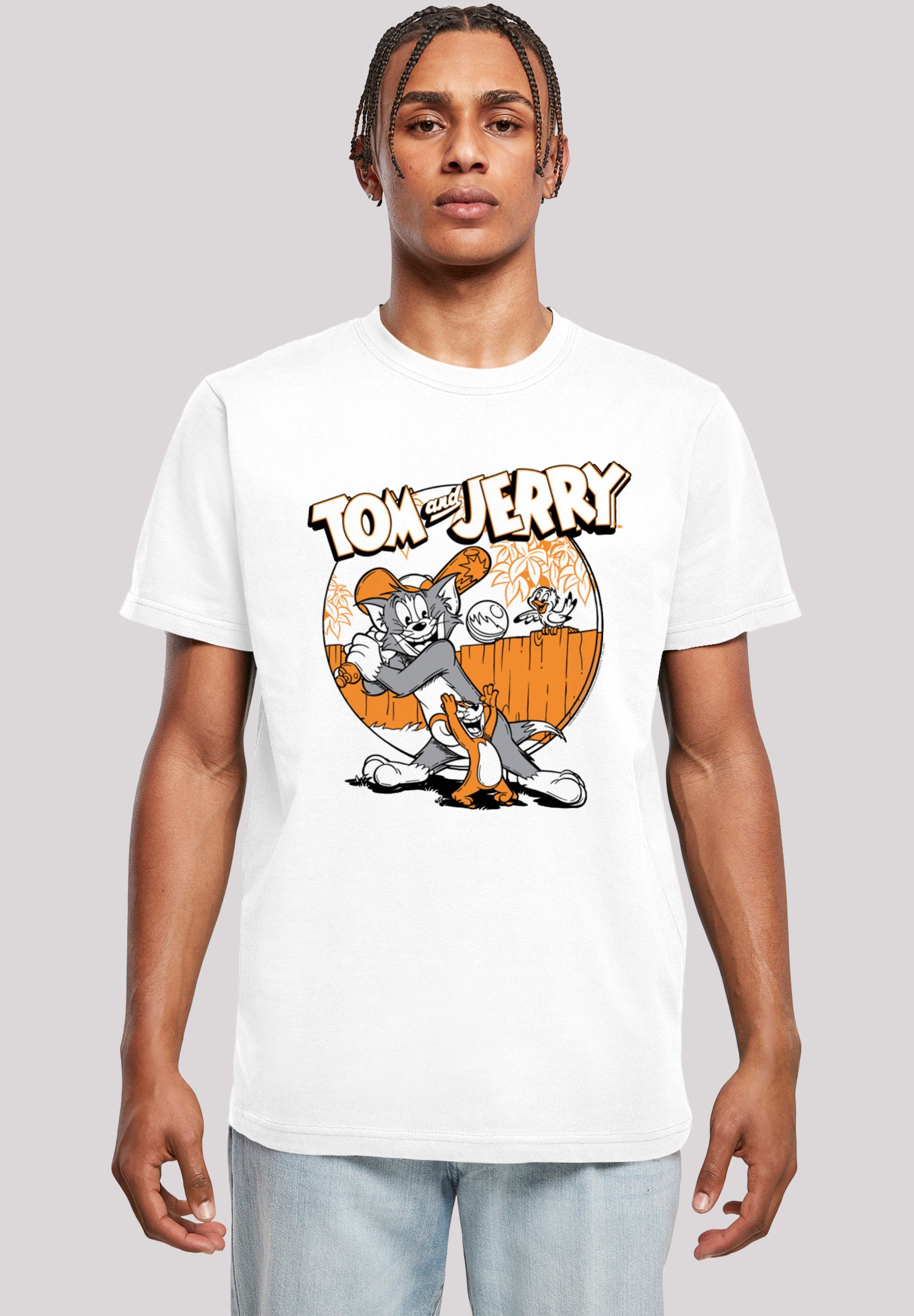 Baseball Jerry weiß Serie T-Shirt Print Play Tom and TV F4NT4STIC