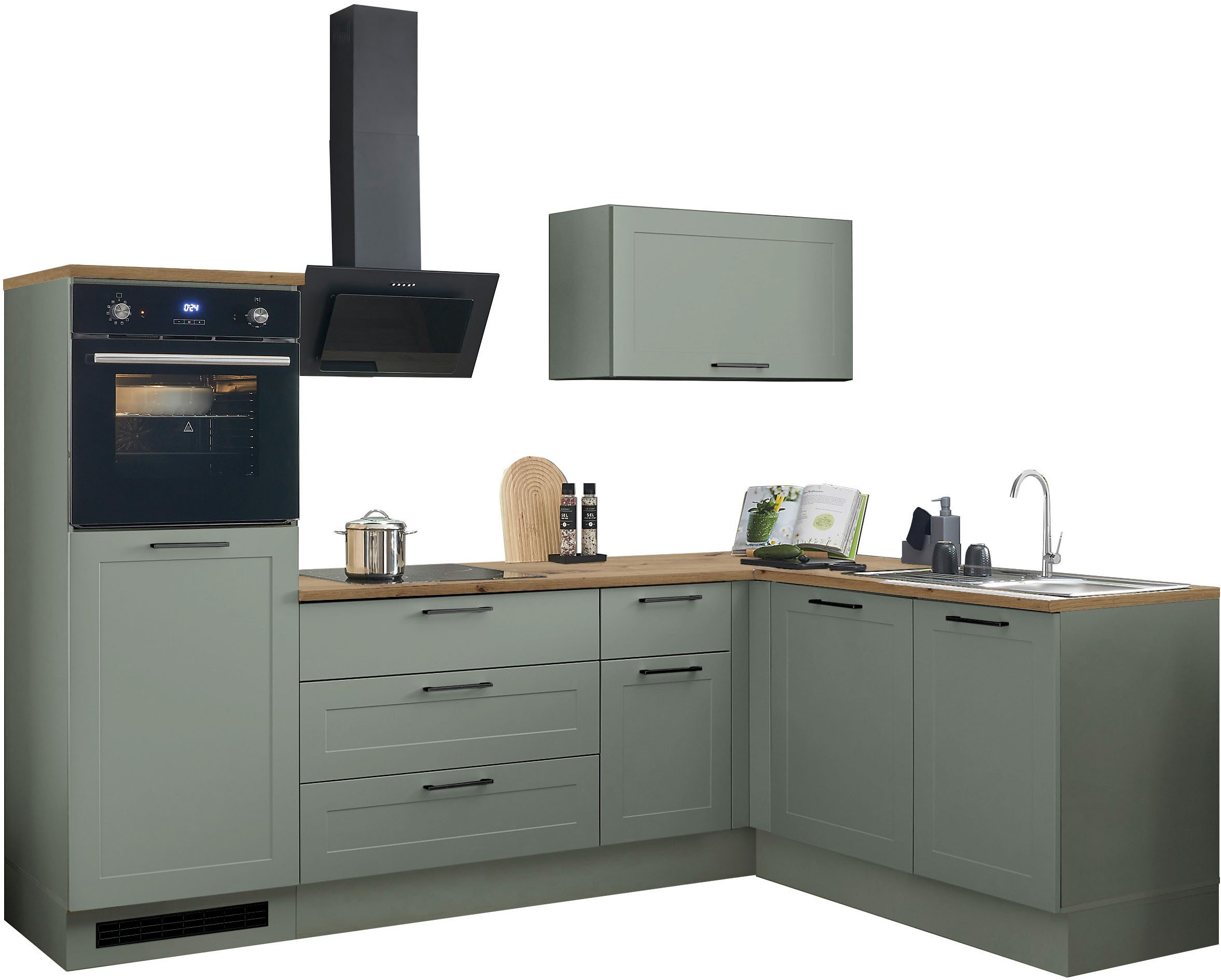 BASIC by Balculina Winkelküche "Marsi", Stellmaße 260x175 cm, wahlweise E-G günstig online kaufen