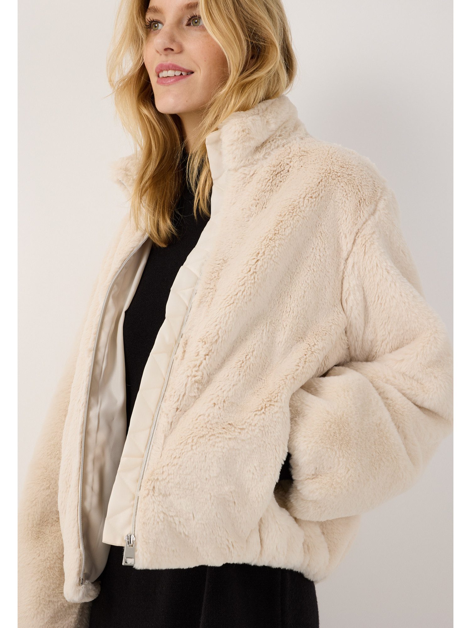 MORE&MORE Blouson kurze, Flausch-Teddyjacke