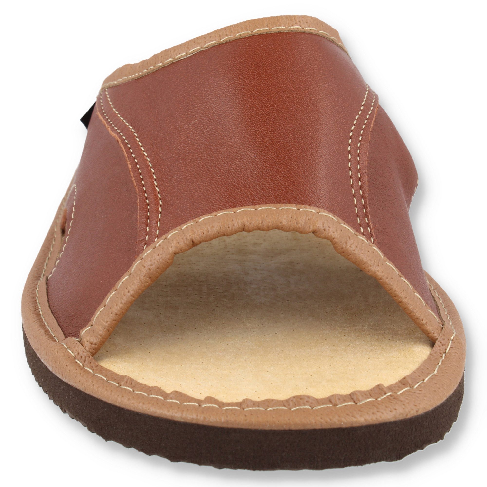 filsko Bleik offene Leder Herren Hausschuh Premium EVA-Sohle