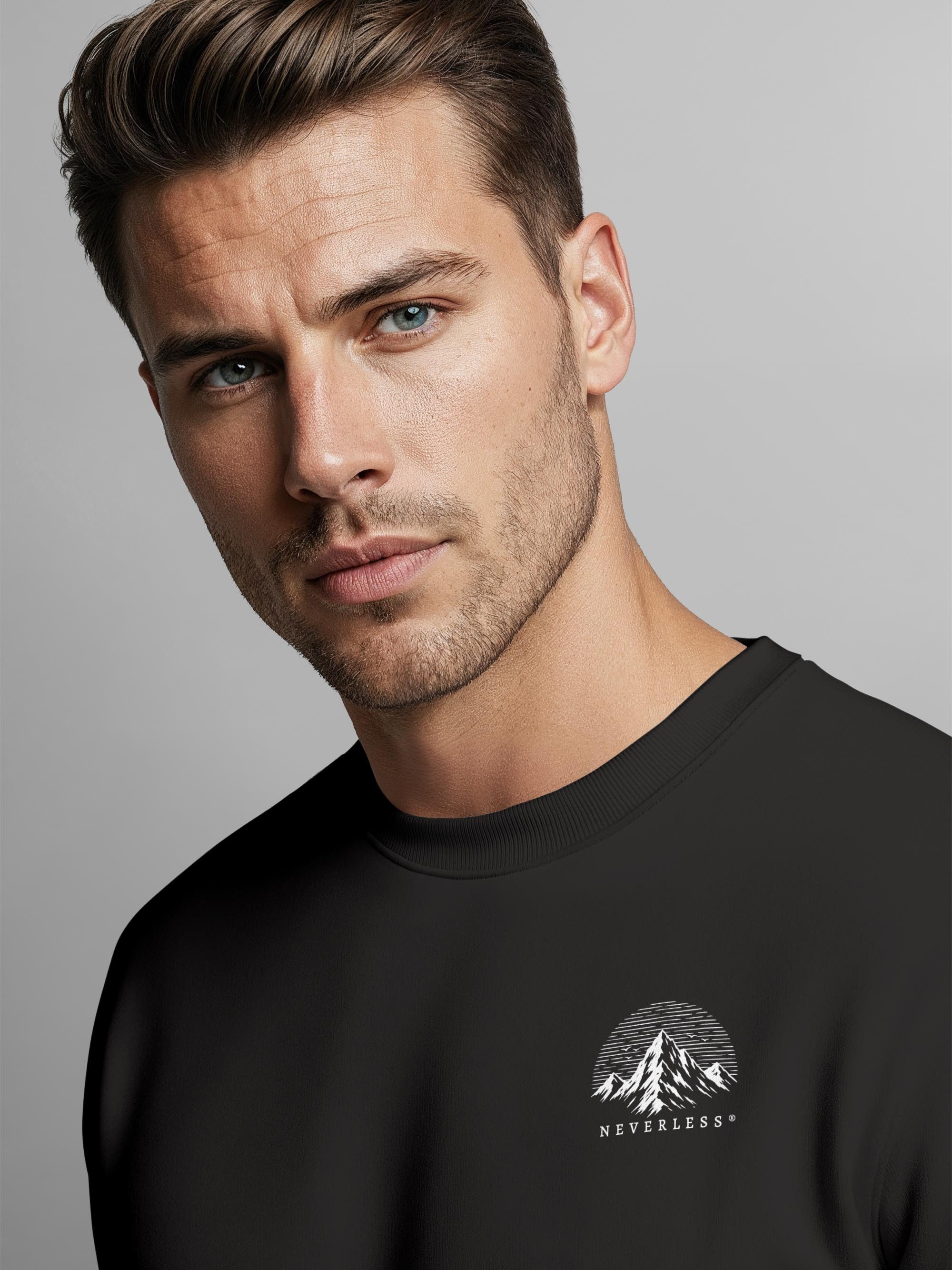 Neverless Sweatshirt Herren Sweatshirt mit Rückenprint - Into the Unknown - Regular Fit – Bild 5 von 5