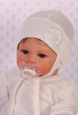 La Bortini Erstlingsmütze Baby Mütze für Neugeborene Mützchen Haube 32 34 36 38 40 42 44 46 elastisch, zum Binden