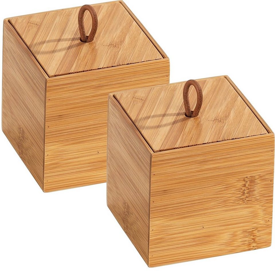 WENKO Aufbewahrungsbox Terra (Set, 2 St), Ideal zur Aufbewahrung von  Schmuck, Kosmetikartikeln oder Stifte, Scheren,