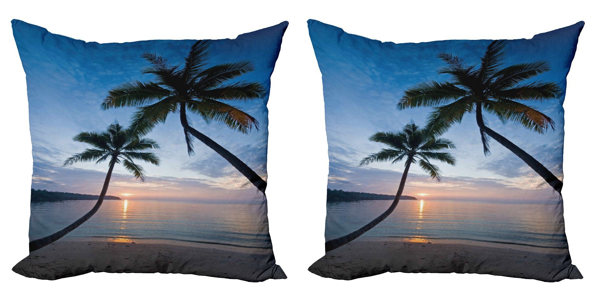 Kissenbezüge Modern Accent Doppelseitiger Digitaldruck, Abakuhaus (2 Stück), Tropisch Sunset Beach Thailand