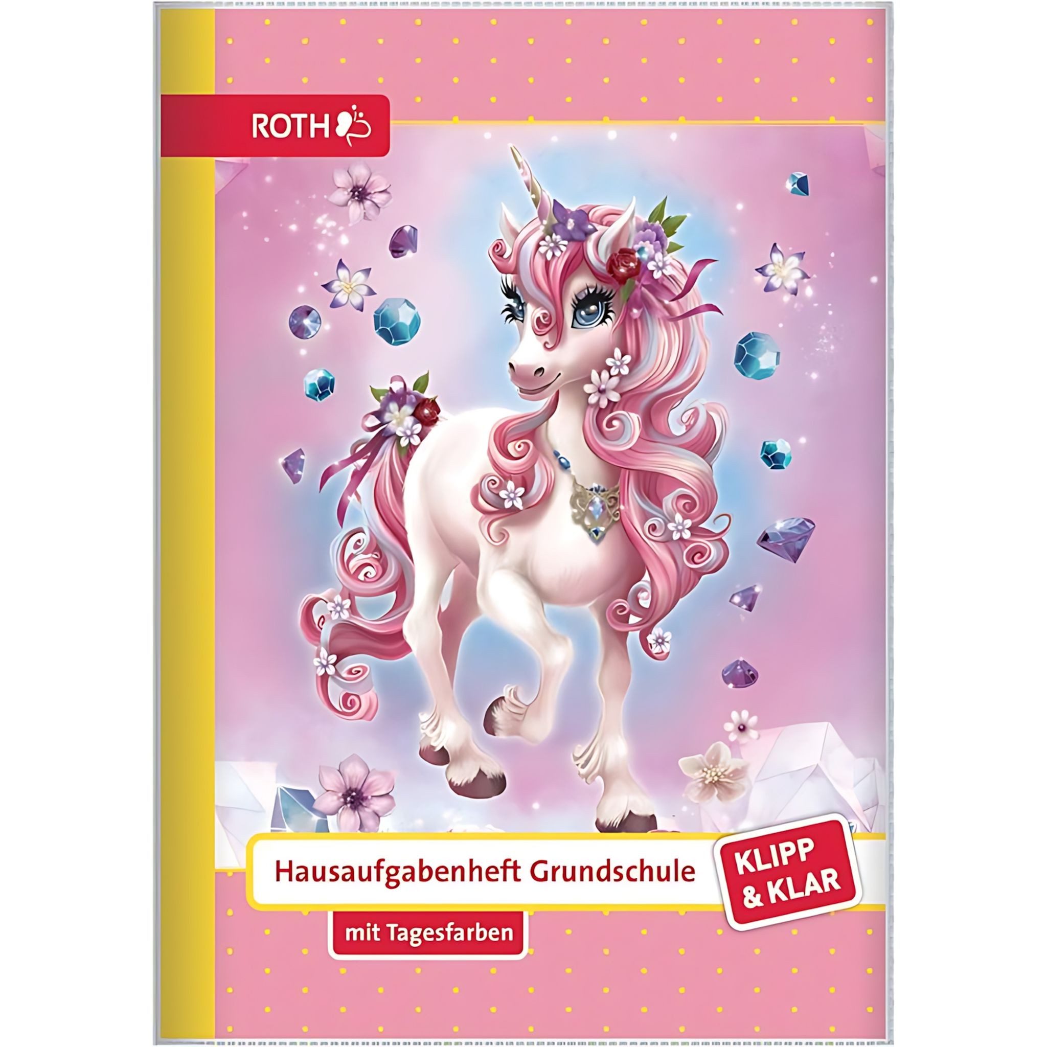 Roth Schulheft Roth Klipp&Klar Hausaufgabenheft Einhorn Beauty