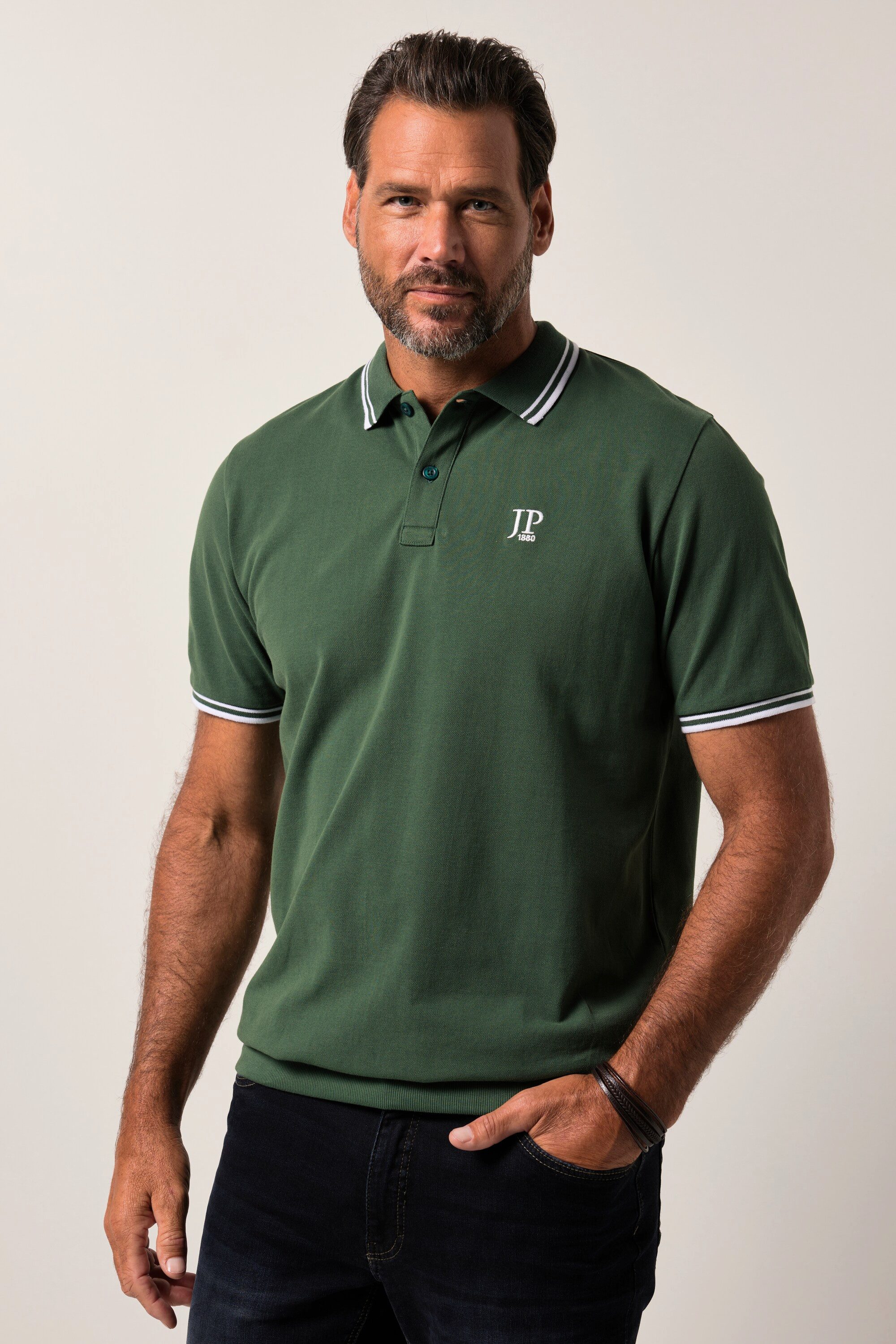 JP1880 Poloshirt Poloshirt Bauchfit Piqué Halbarm günstig online kaufen