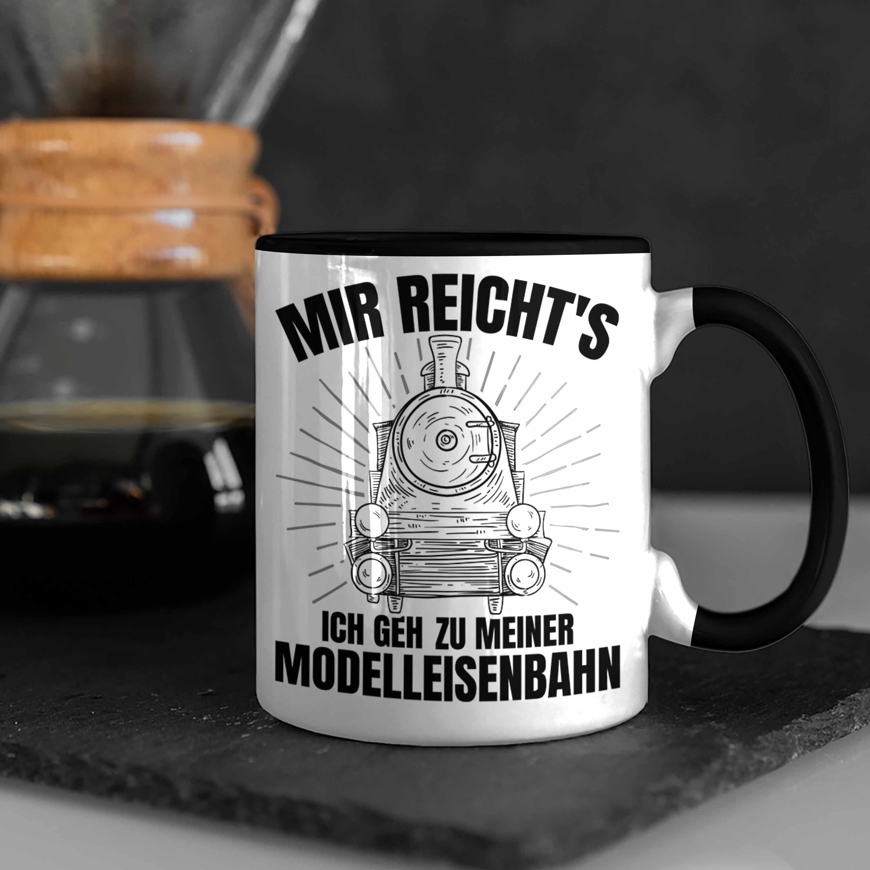 Trendation Spruch Geh Tasse Meiner Dampflok Ich Reichts Mir Geschenkdidee Modelleisenbahn Geschenk - Schwarz Mönner Trendation Zu Tasse