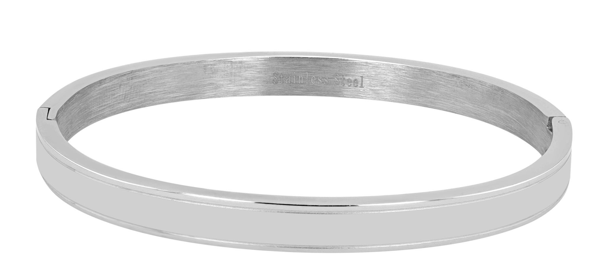 Armband Isidora Akzent Armreif aus Edelstahl, gravurfähig, silberfarben