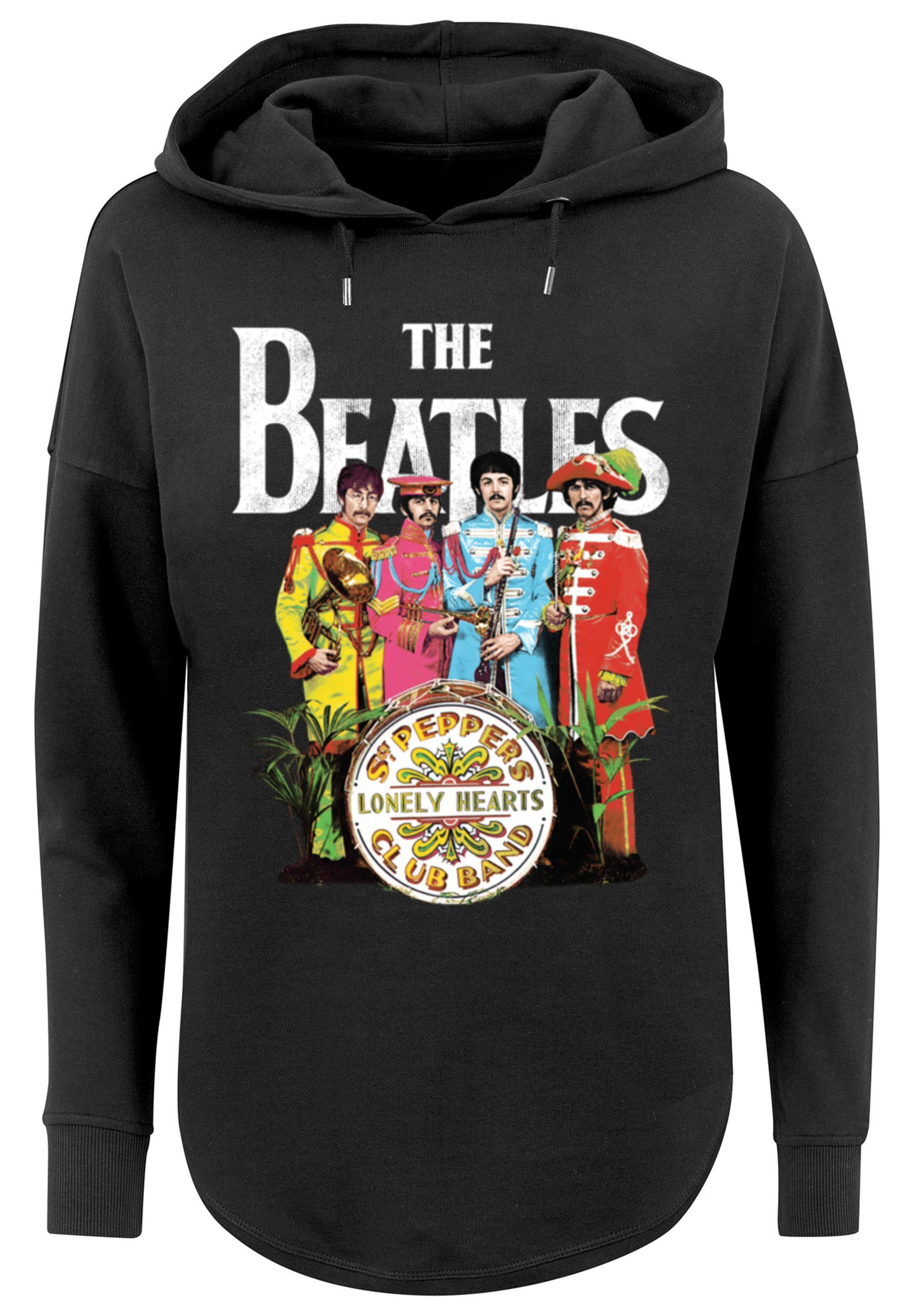Beatles Pepper F4NT4STIC Sgt Black schwarz Print Band Kapuzenpullover The