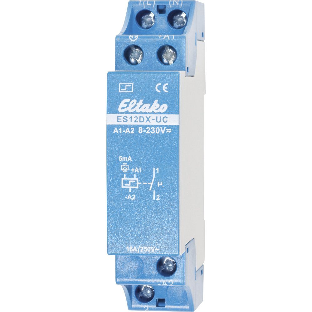Eltako Stromstoßschalter Stromstoß-Schalter Hutschiene Eltako ES12DX-UC 1 Schließer 230 V/DC, 2, (ES12DX-UC)