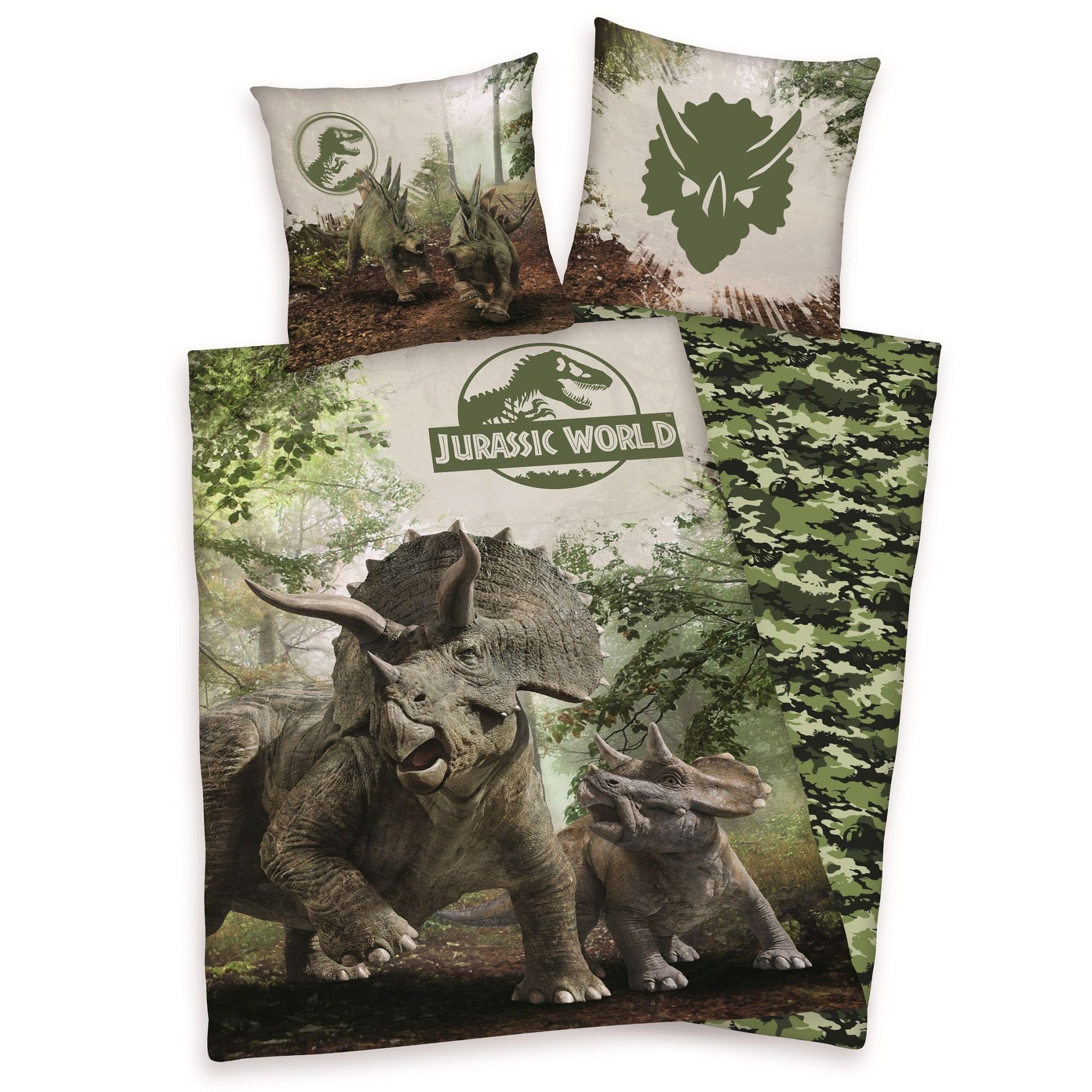 Herding Kinderbettwäsche Herding Bettwäsche Jurassic World günstig online kaufen