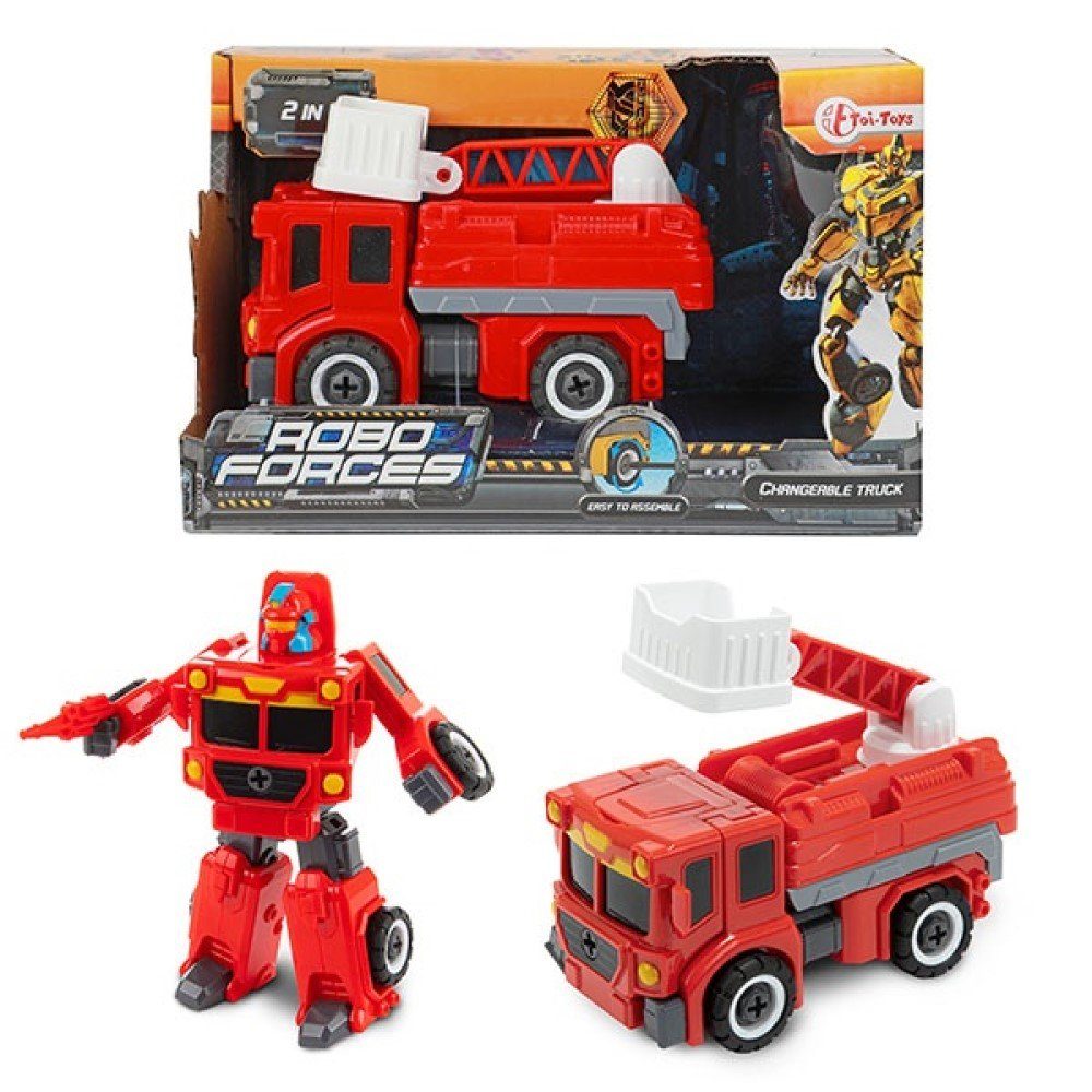Roboter Feuerwehr Auto Roboter Transformer ROBOFORCES
