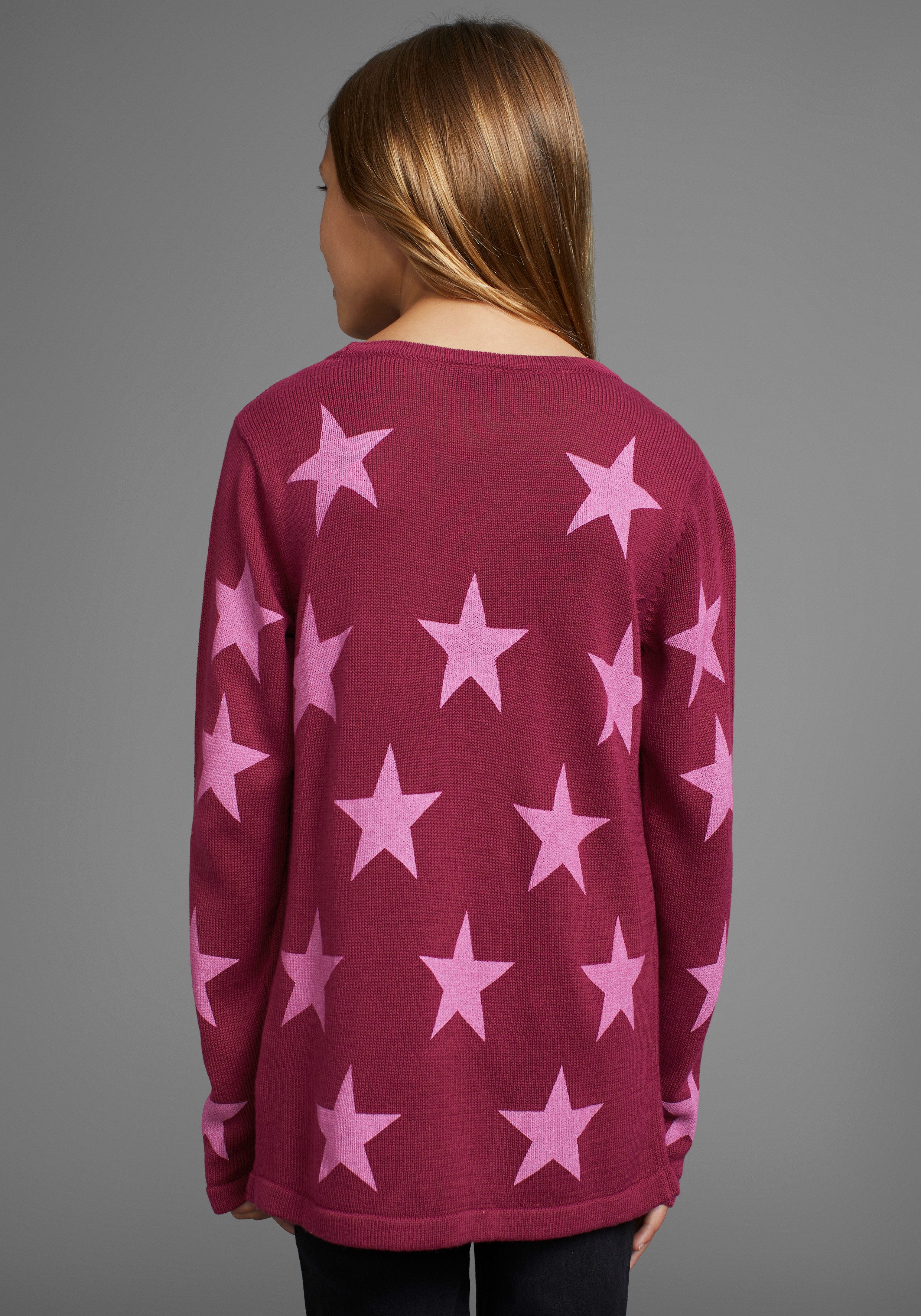 KIDSWORLD Strickpullover Sterne-Pullover mit Sternen - Druck