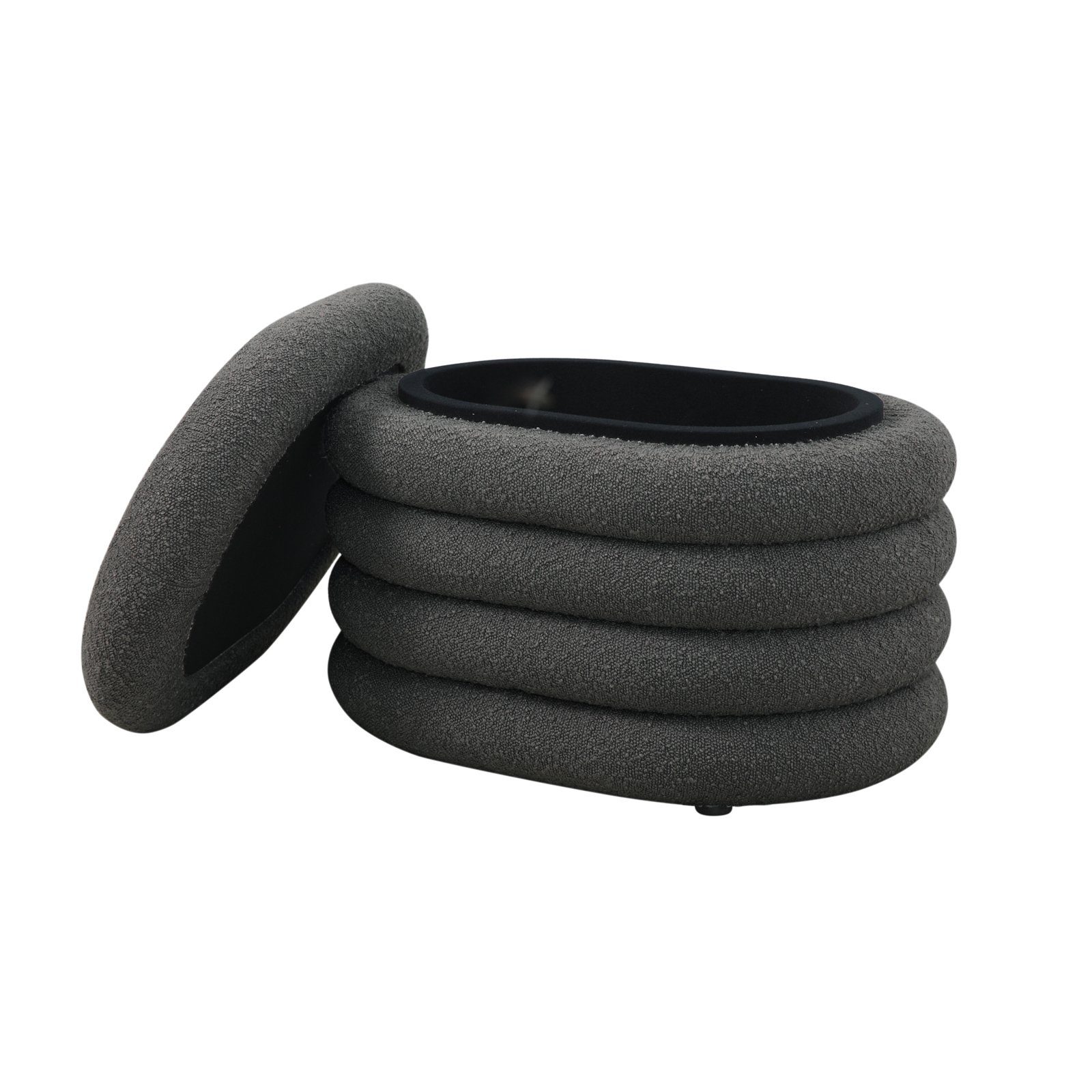 SVITA Sitzhocker BLOSSOM S, Pouf, Sitzbank, mit Stauraumfach, Bouclé-Bezug, günstig online kaufen