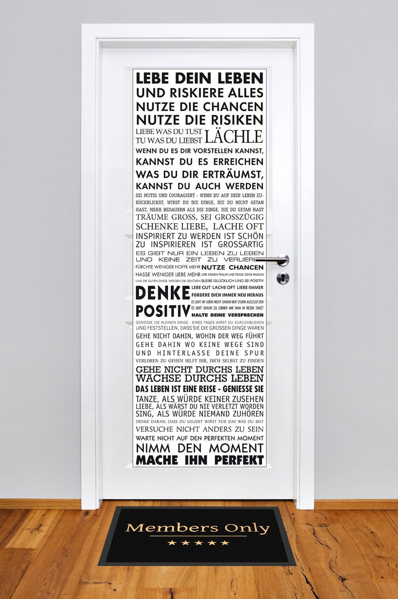 Poster Motivational - Türposter - Lebe günstig online kaufen