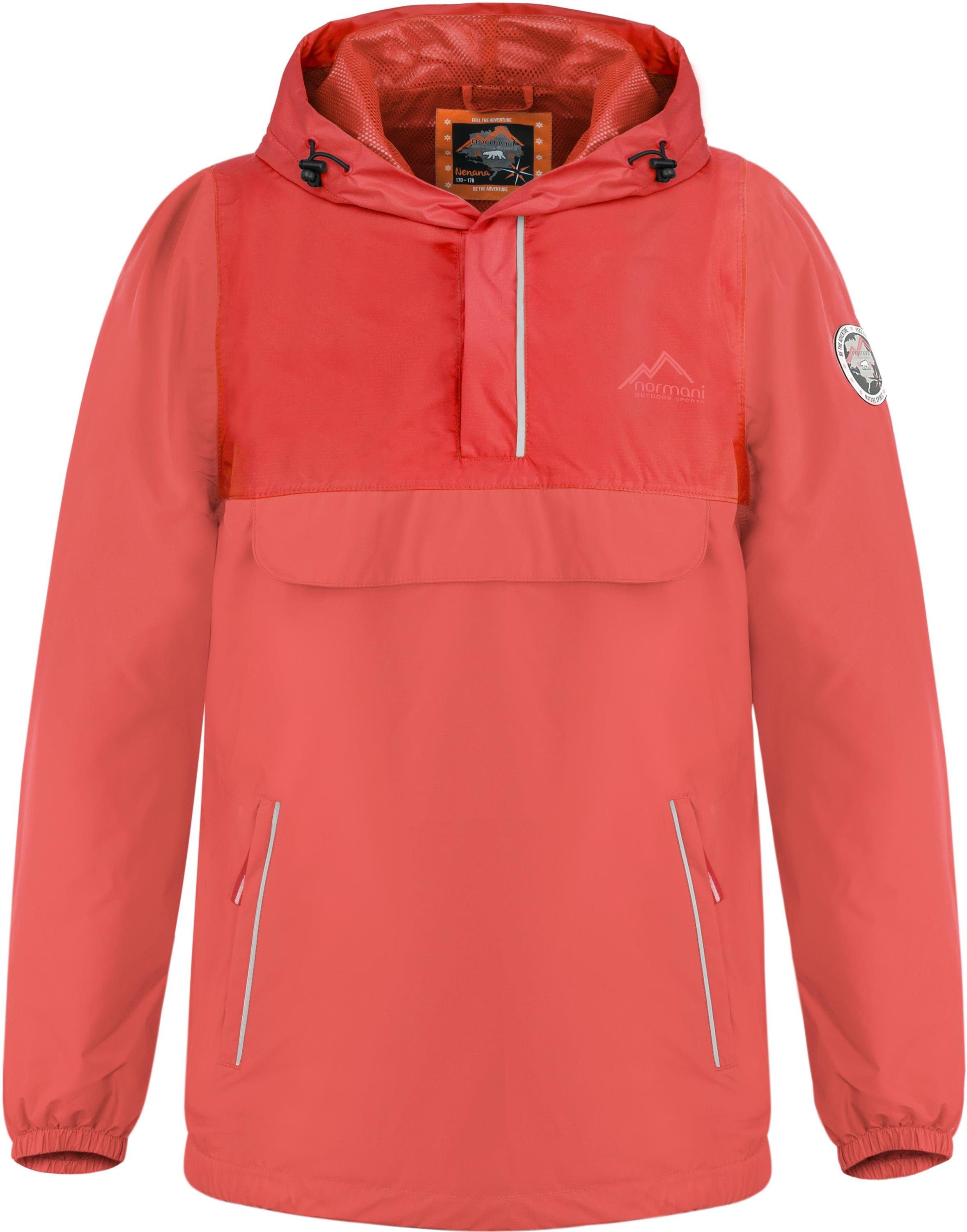 normani Windbreaker Kinder Windbreaker Nenana Unisex Sommerjacke Regenjacke mit Kapuze - wasserdichter Anorak