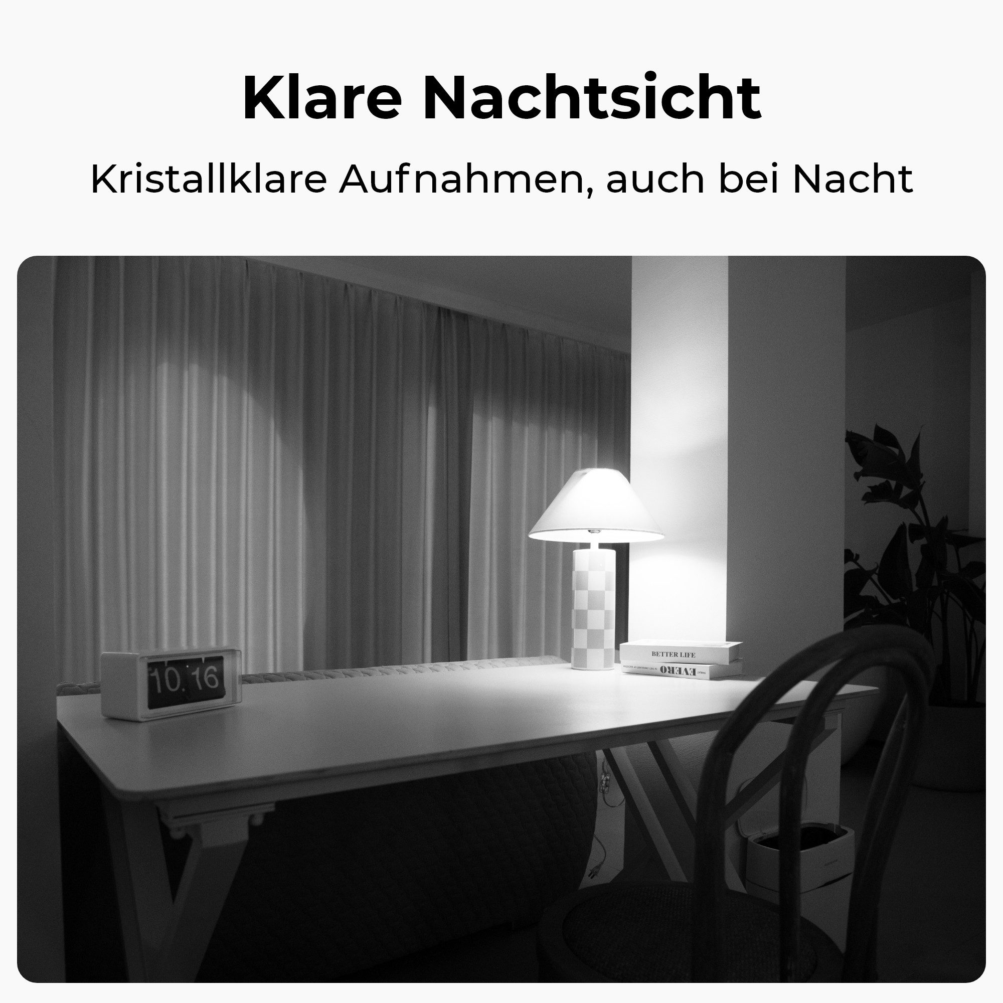 Reolink Überwachungskamera E1 Pro 5MP Indoor 355° Schwenk- / 50° Neigung PT Dualband WLAN IP (Innenbereich, 8pcs Infrarot-LED, Auto Tracking,2-Wege-Audio,Baby M – Bild 3 von 5