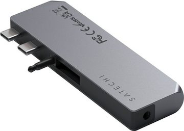 Satechi Pro Hub Mini USB-Adapter zu 3,5-mm-Klinke, RJ-45 (Ethernet), USB 3.0 Typ A, USB Typ C