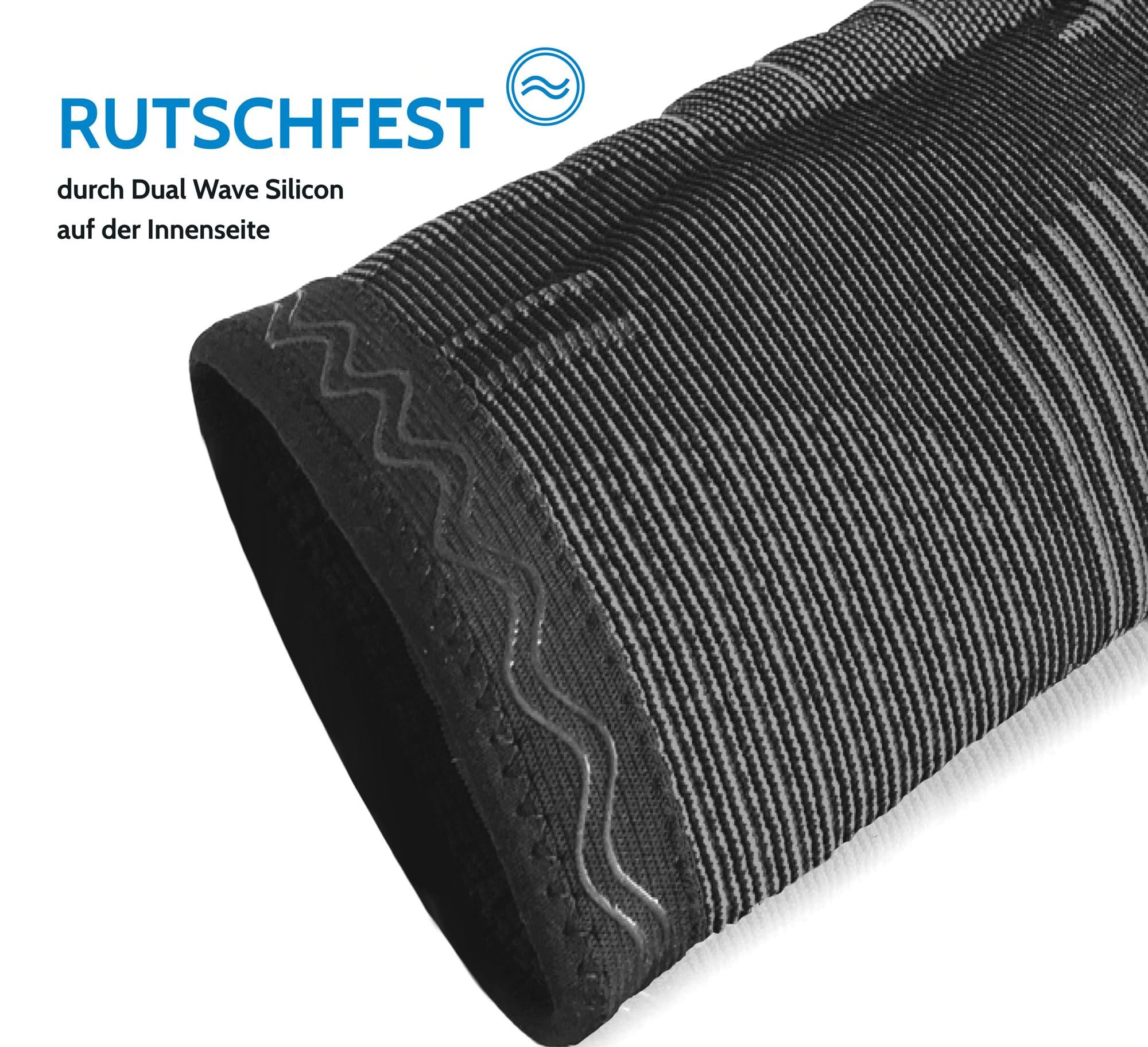 AGILE NOW Kniebandage Performance Up, Stabilisiert & Entlastet (Rutschfester Sitz, Ideal für Fitness, Laufen, Training), Weiches & atmungsaktives Material