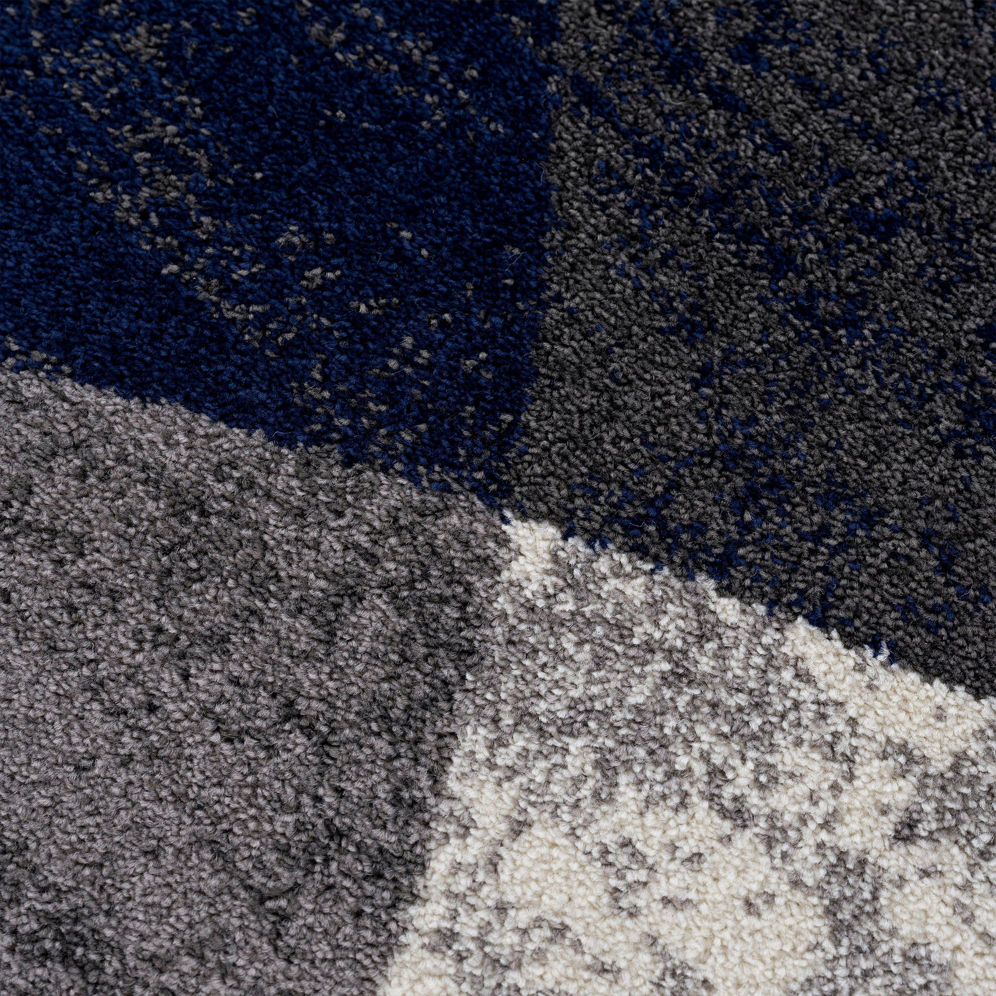 Kurzflor 13 Teppich Sanat, Optik, 1690, mm, Vintage blau Vintage rechteckig, Wohnzimmer, Höhe: